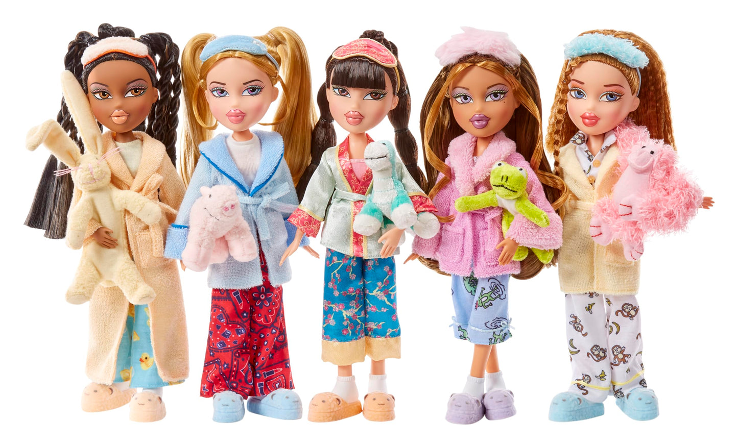 Bratz Fiesta de Pijamas - Muñeca de Moda Cloe - con 2 Conjuntos de Pijamas, Animal de Peluche y Accesorios - Apta para Niños y Coleccionistas