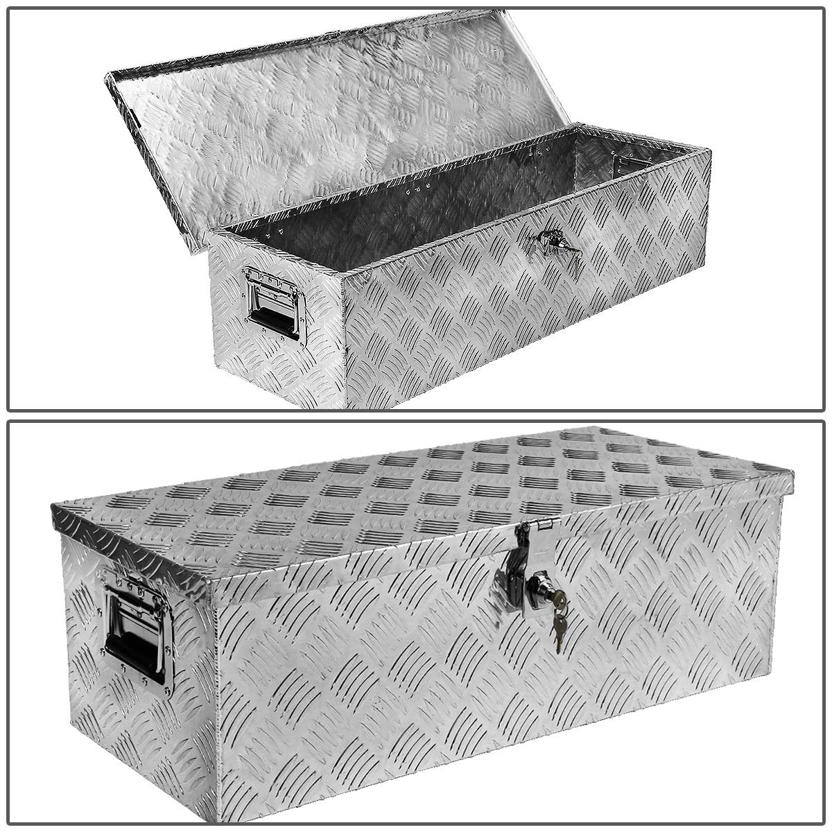 DNA Motoring TBOX-T1-30-ALU - Cama trasera para camión, caja de herramientas de almacenamiento de aluminio