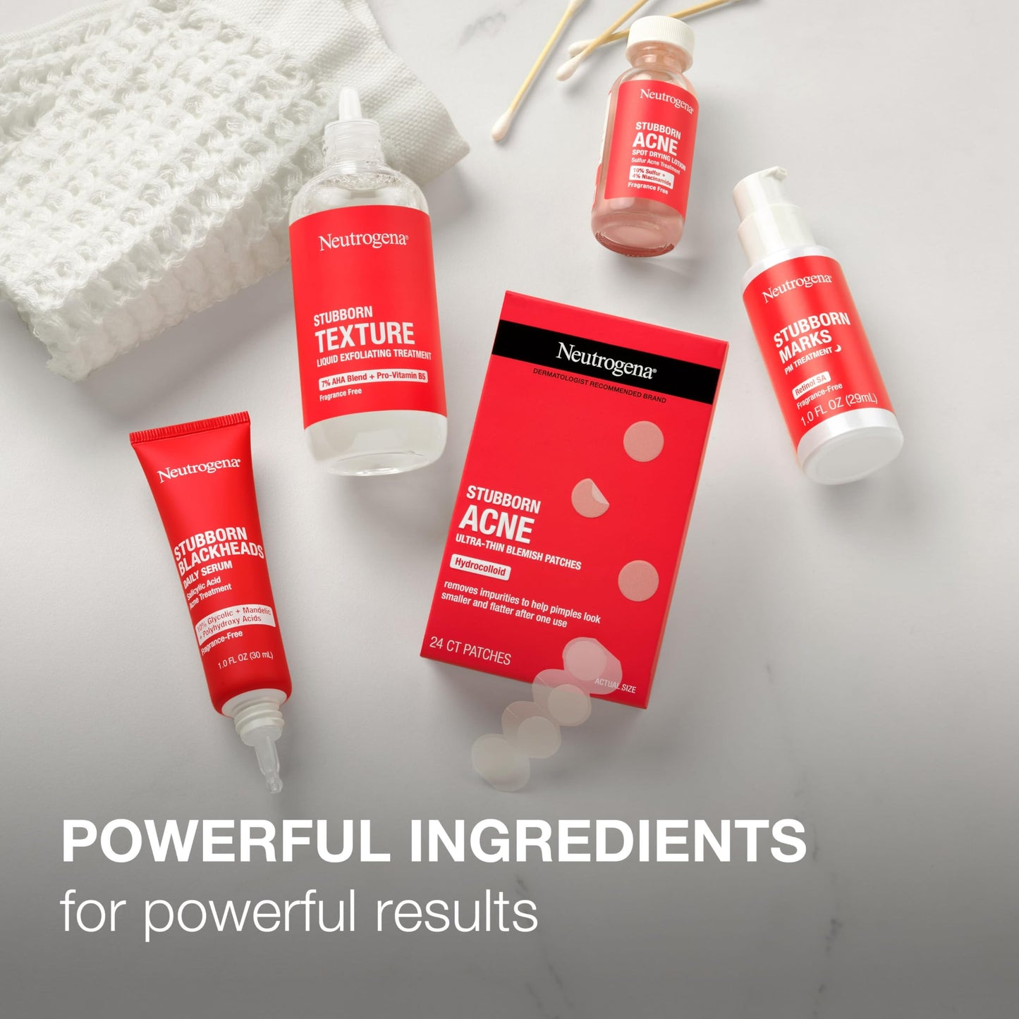 Neutrogena Stubborn Body Acne Cleanser & Exfoliator con Ácido Salicílico y PHA para piel susceptible a Acné