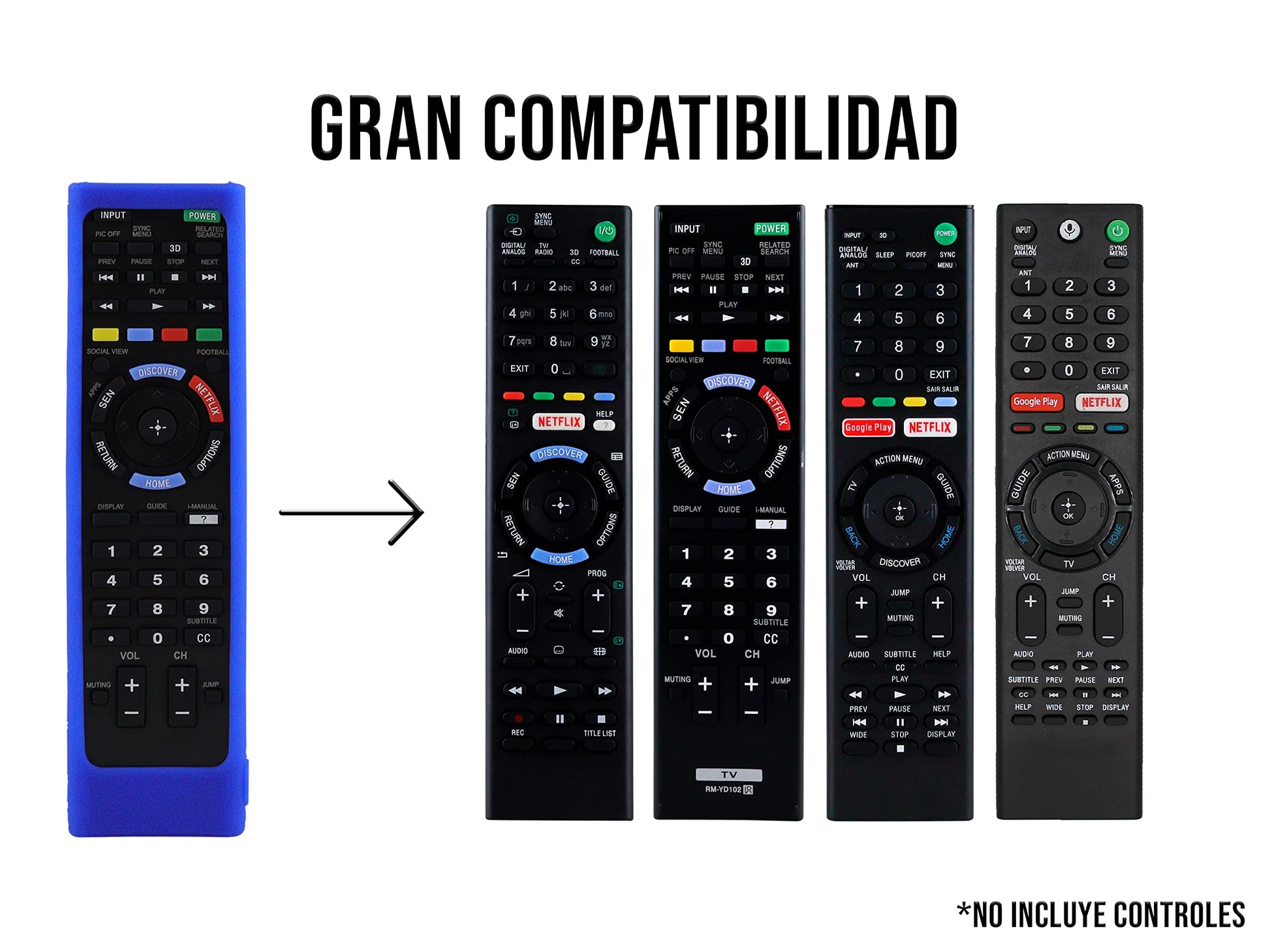 CONTROL EXPERT Funda para Control Sony BRAVIA Smart TV Protector RMT-TX