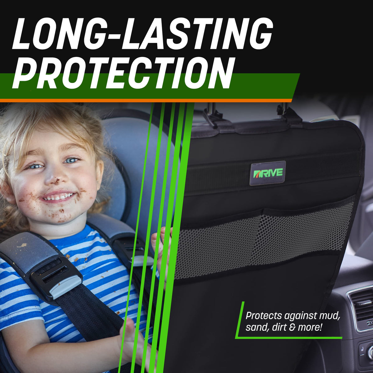 Protector de Asiento Kick Mat Parent Negro Resistente para Papás