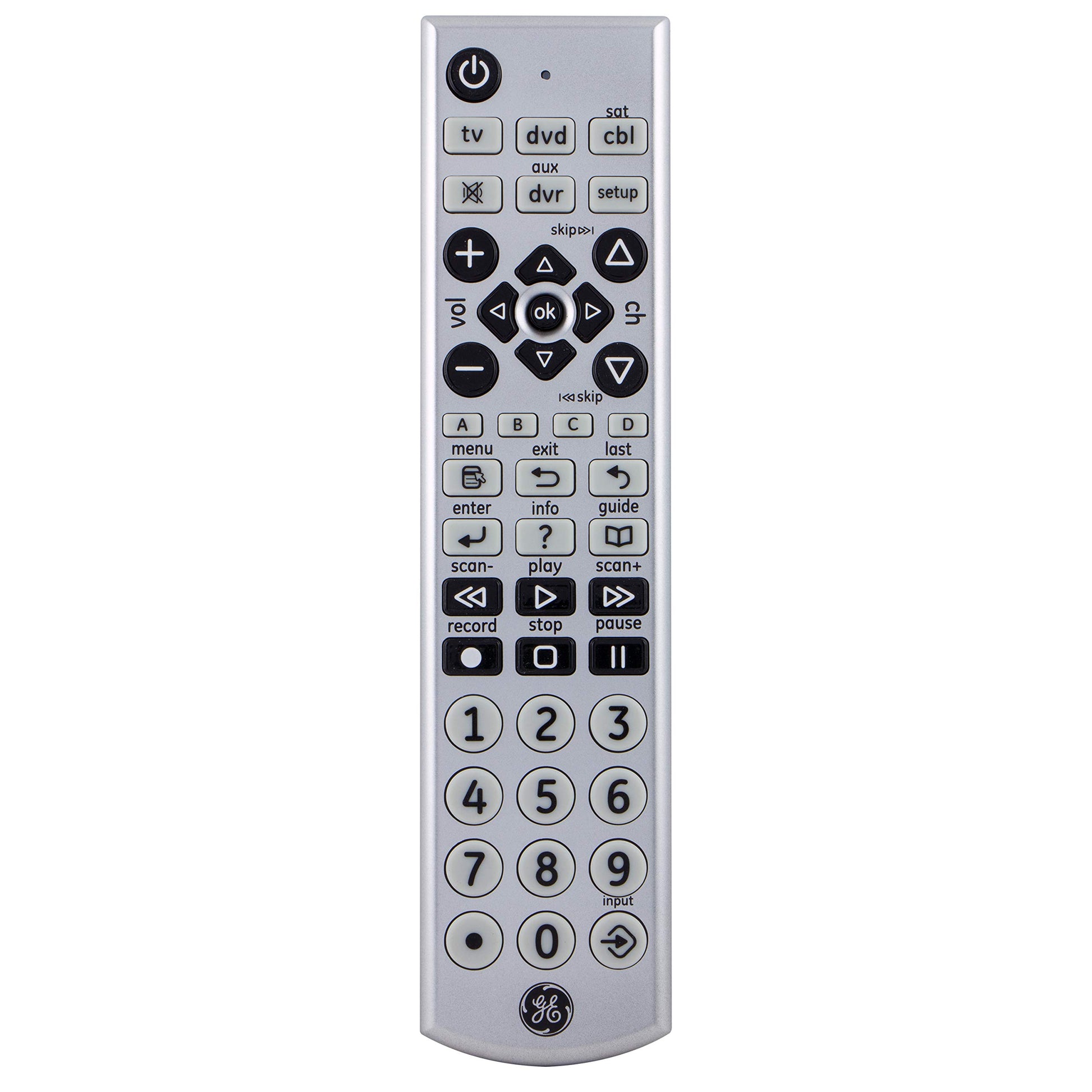 GE 34931 Universal Big Remote, Color Pack of/Paquete de 1