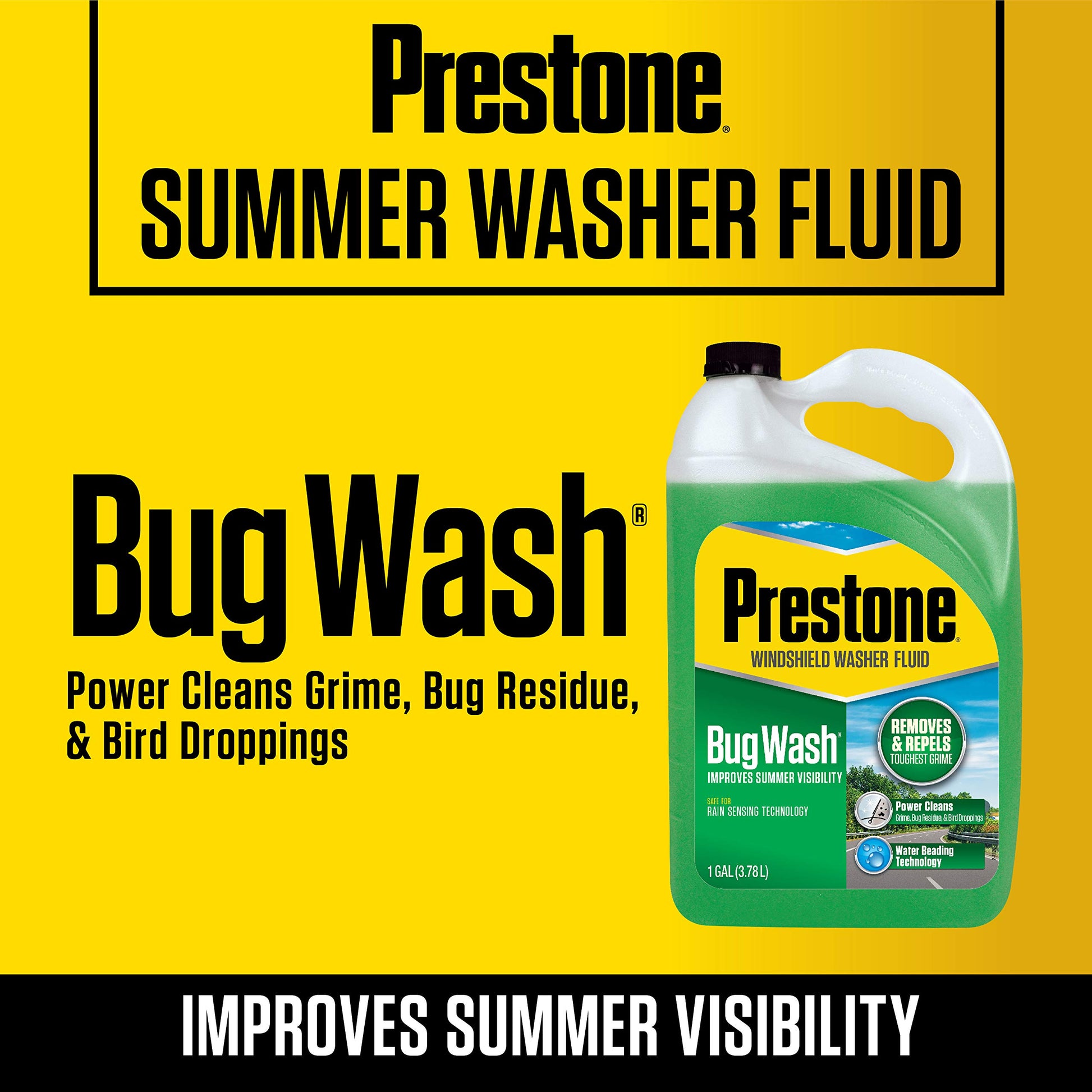 Líquido Limpiador de Parabrisas Prestone AS657 1 Galón Bug Wash