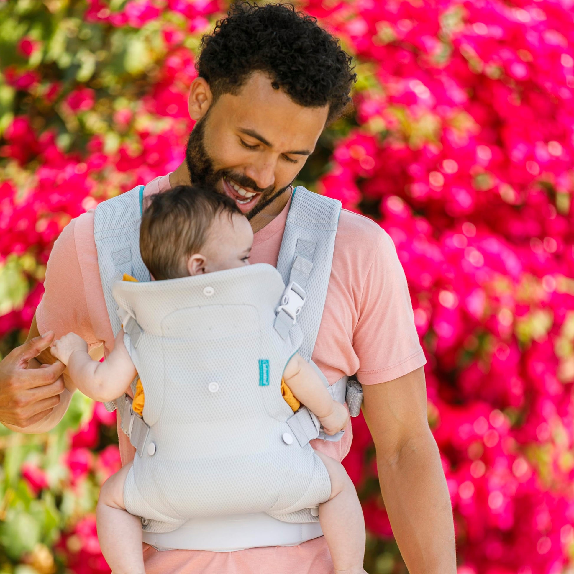 Infantino Flip 4-in-1 Light & Airy Convertible Carrier - Breathable, 4 Positions, Lumbar Support, Adjustable Waist Belt, Head Support, Ergonomic Seat, Adjustable Waistband, Plush Straps
