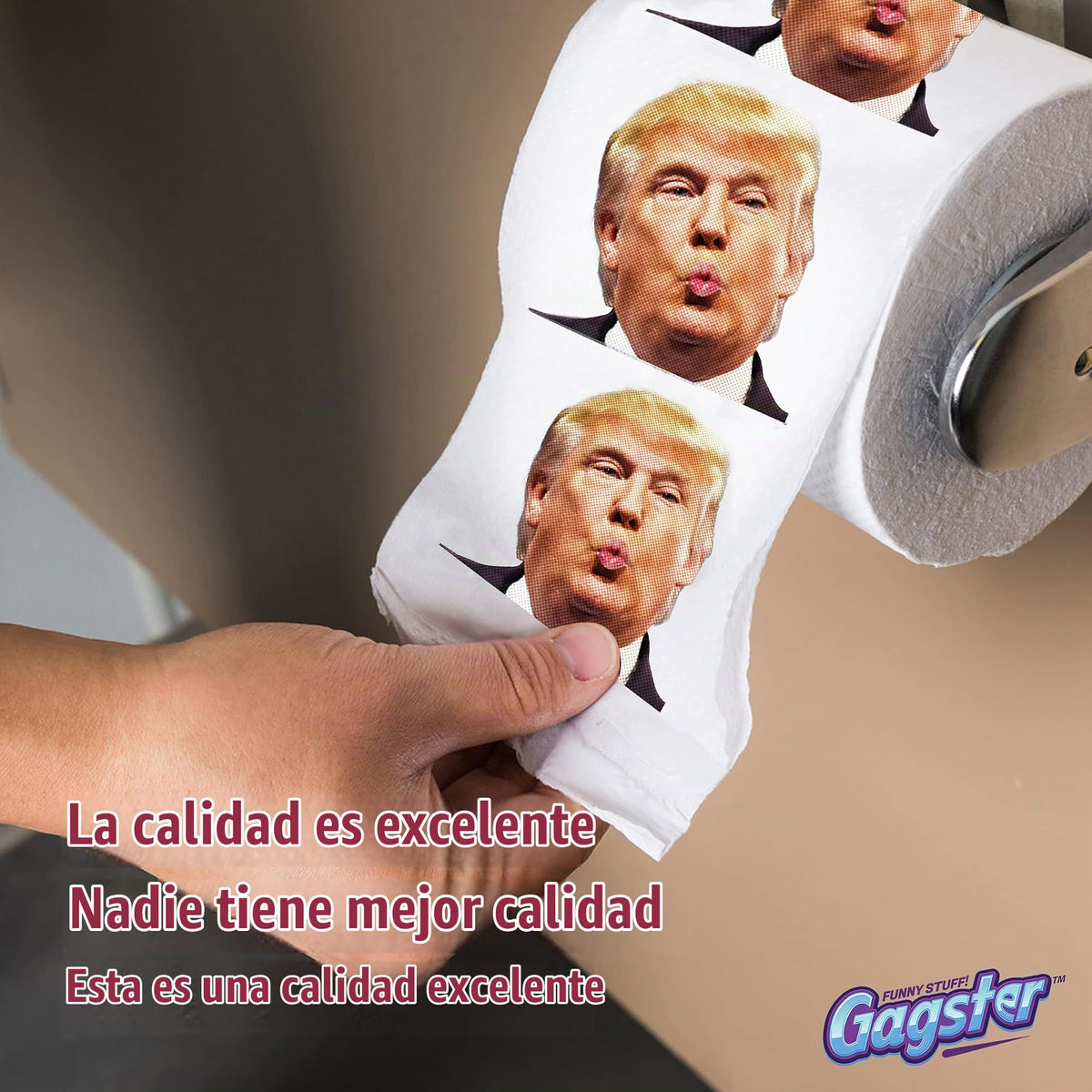Papel Higiénico Donald Trump Imagen a Todo Color Regalo Político Divertido