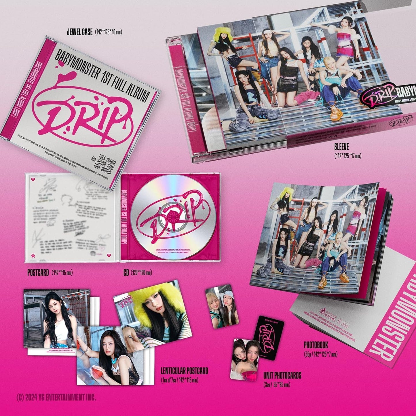 BABYMONSTER DRIP 1er álbum completo [Funda de joyas]