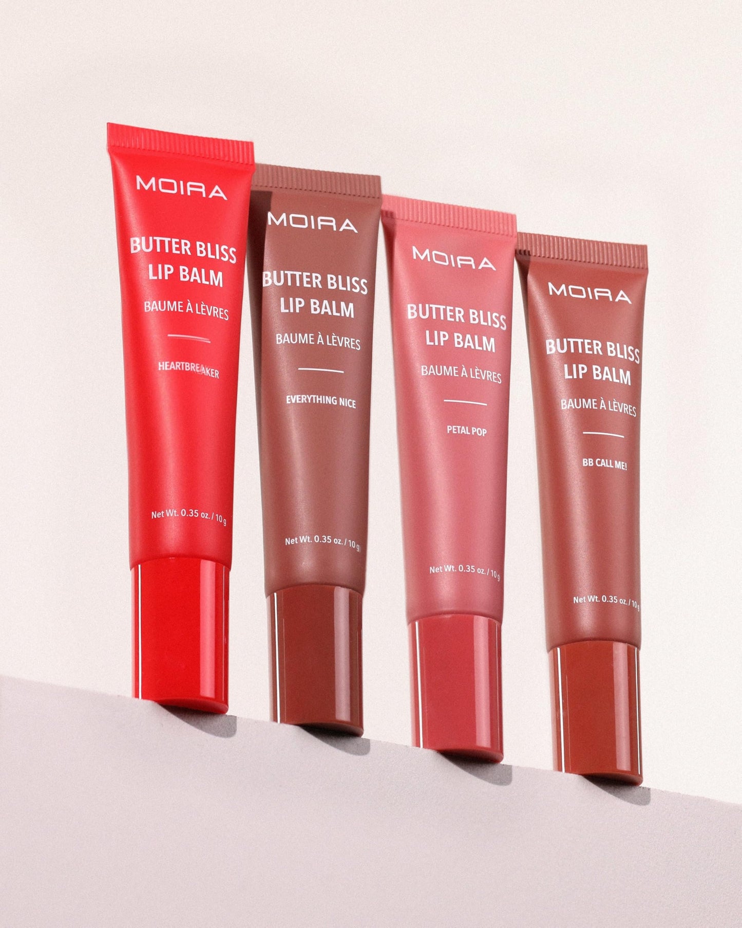 Moira Butter Bliss Lip Balm, Set de Regalo, Hidratante, Bálsamo Labial, Brillante, Vegano, Sin Parabenos, 4 Tonos
