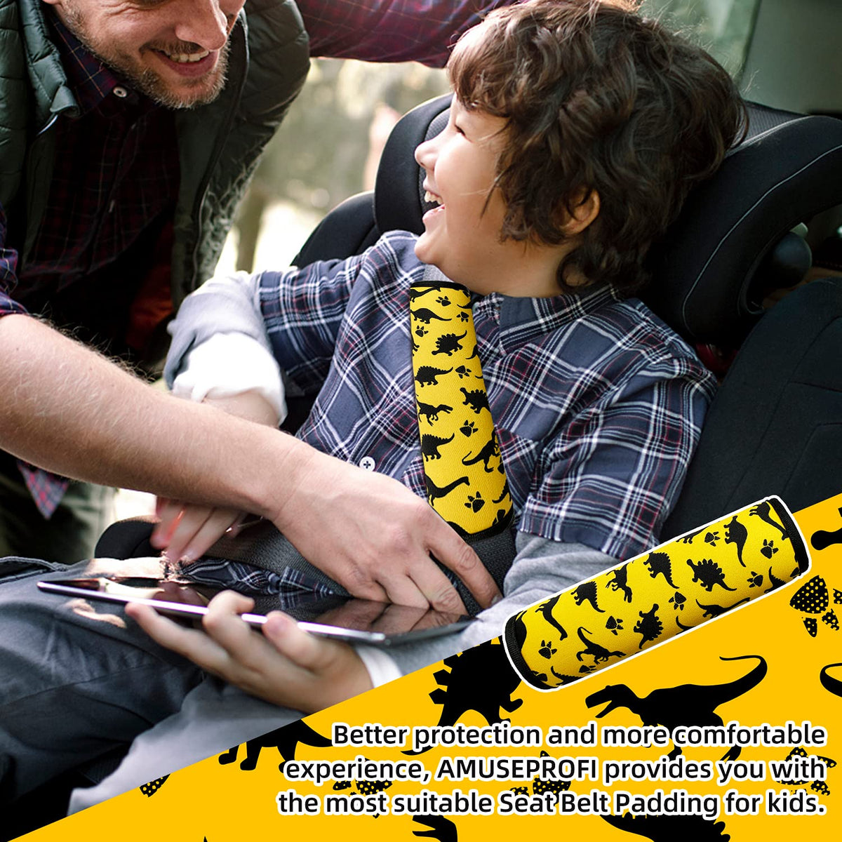 Funda de Cinturón de Seguridad para Niños en Almohadilla para el Hombro