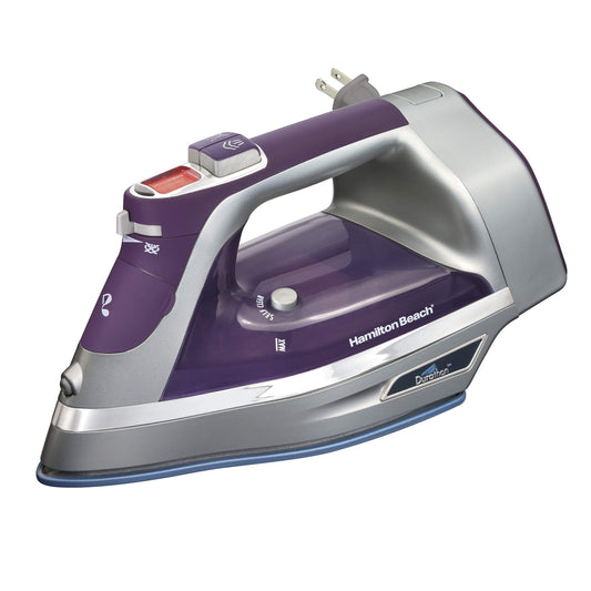 Hamilton Beach 19902R Durathon Plancha Digital con Cable Retractil, Color Gris/Morado