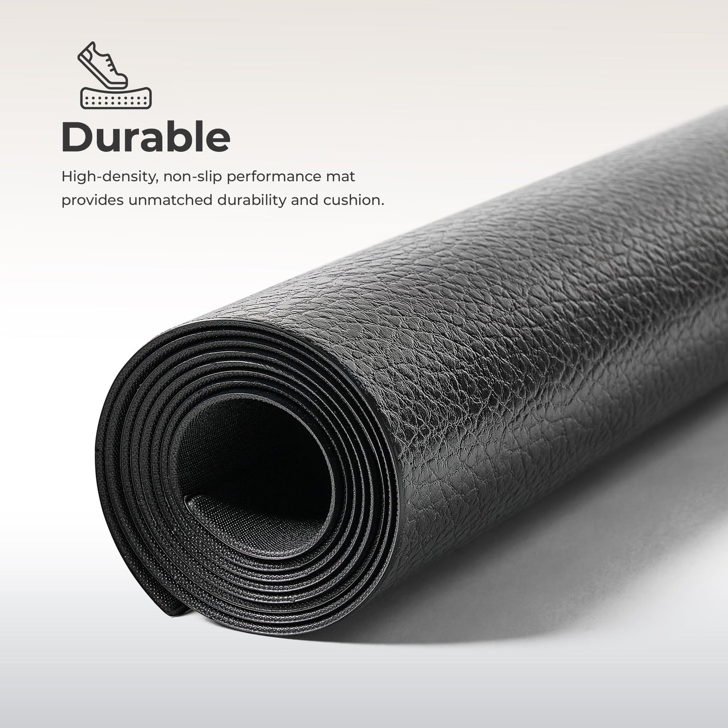 Tapete de Espuma Sunny Health Fitness Negro Grande para Equipo de Acondicionamiento