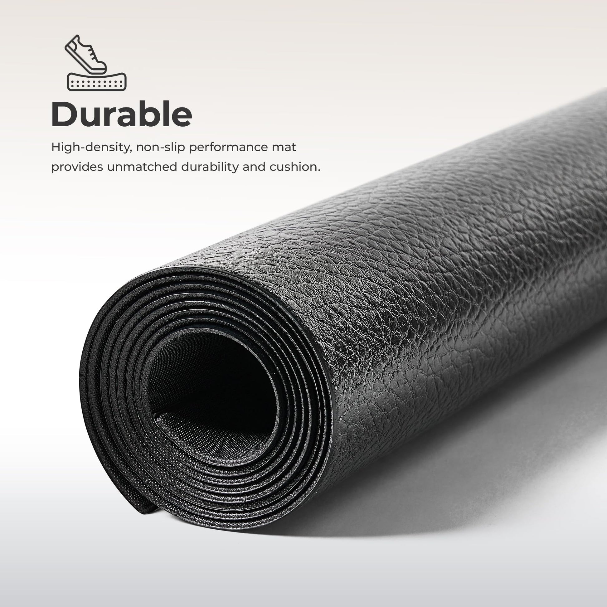 Tapete de Espuma Sunny Health Fitness Negro Grande para Equipo de Acondicionamiento