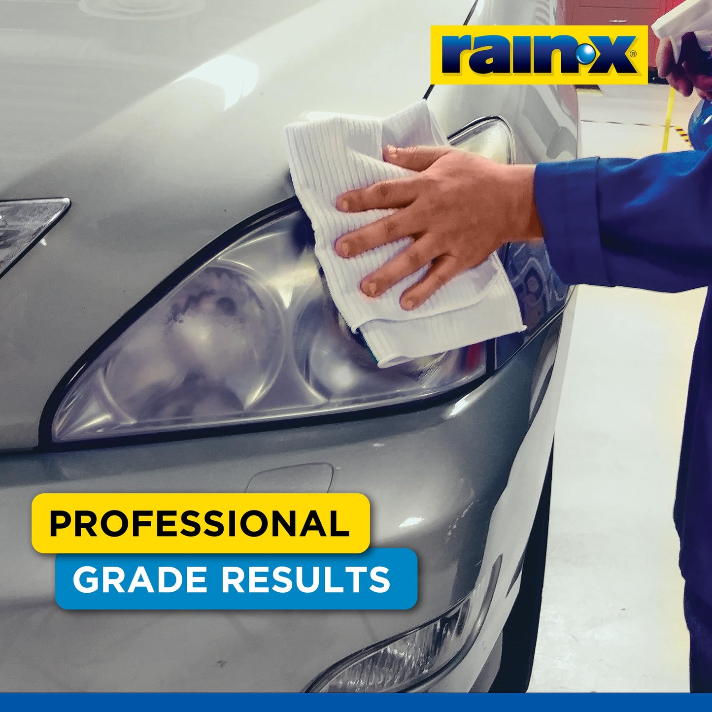 Kit de Restauración de Faros Rain-X Transparente con Lijado y Pulido, Fórmula Todo en 1 para Coche