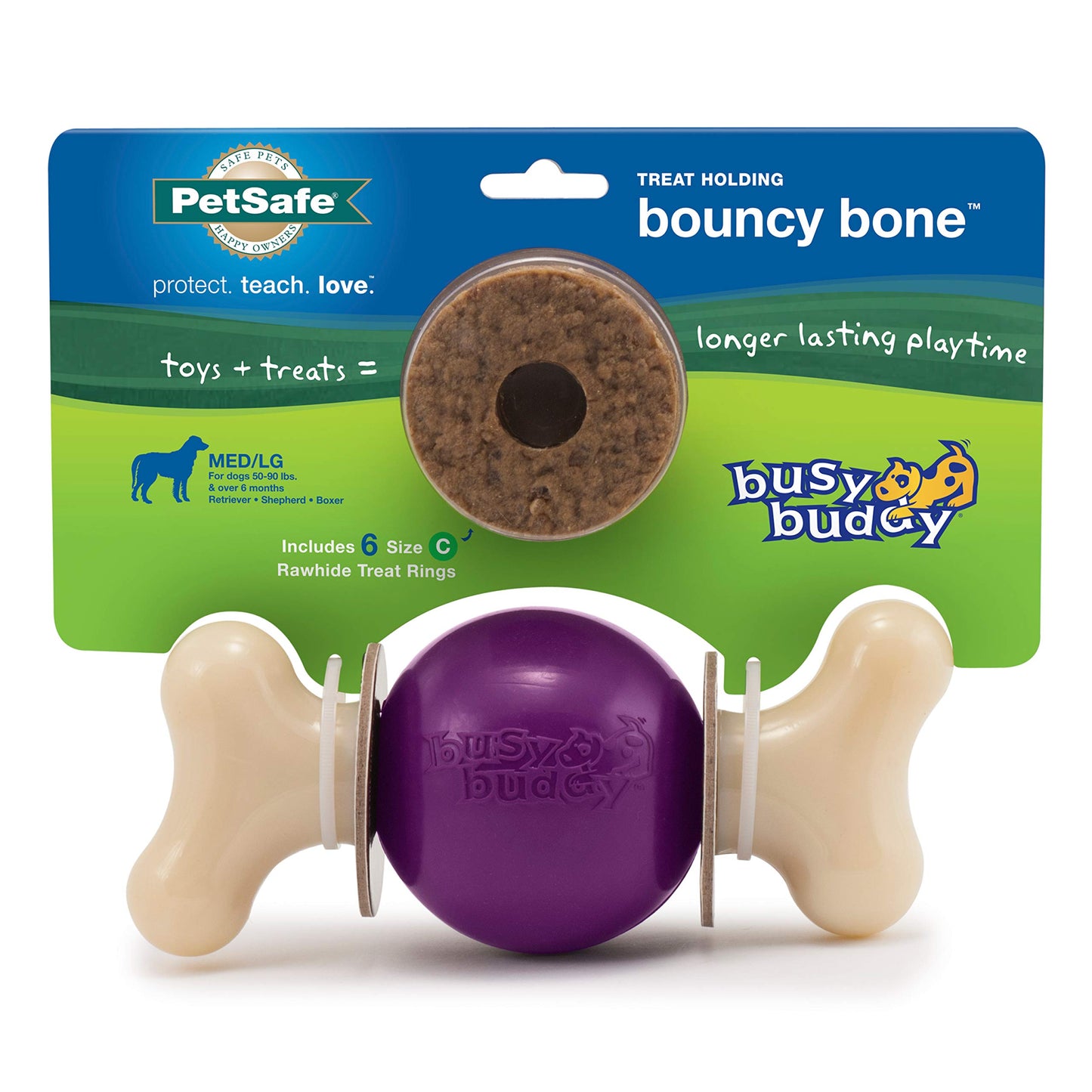Juguete para Masticar PetSafe Busy Buddy en Azul para Perro Grande, Mediano y Pequeño