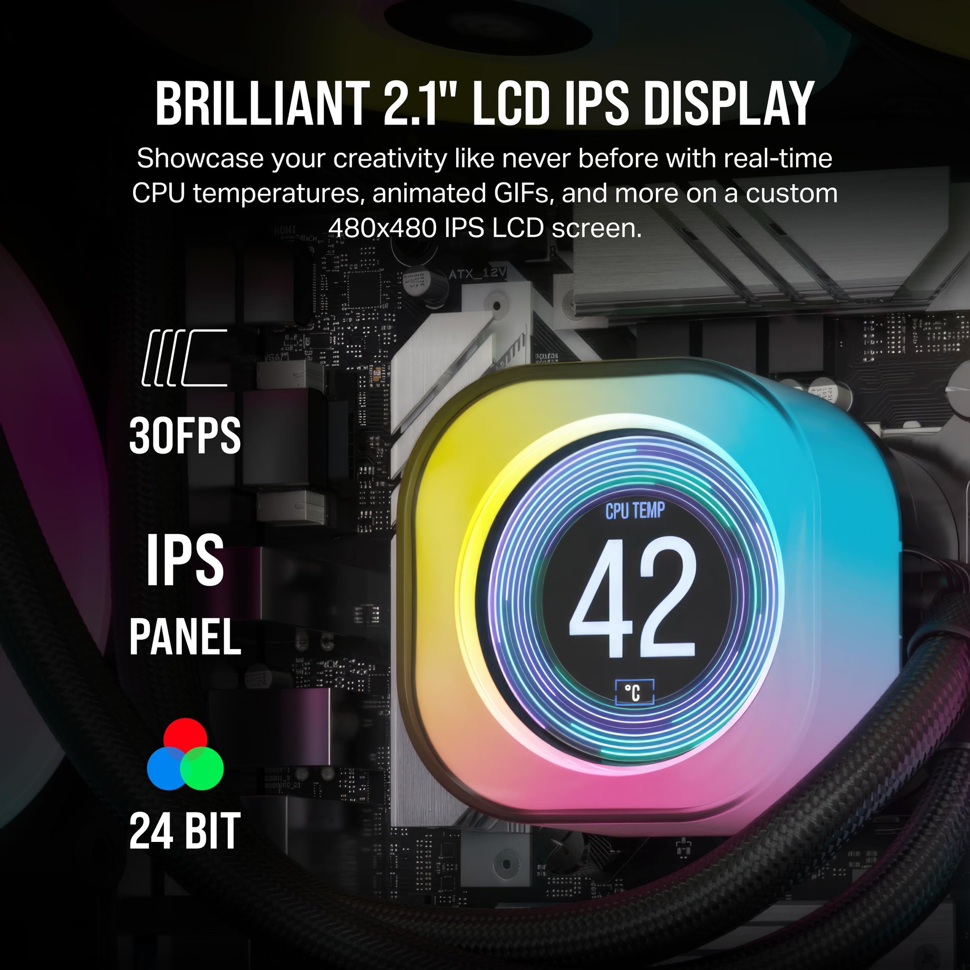 CORSAIR iCUE Link H150i Refrigerador Líquido LCD Oara CPU - 360mm AIO - Ventiladores QX120 RGB - Pantalla LCD IPS de 2.1" - Intel LGA 1700, AMD AM5 - iCUE Link Hub Incluido - Negro CW-9061008-WW