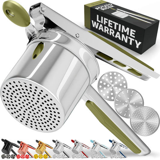 Rallador de Papas Priority Chef Verde Oliva con 3 Discos