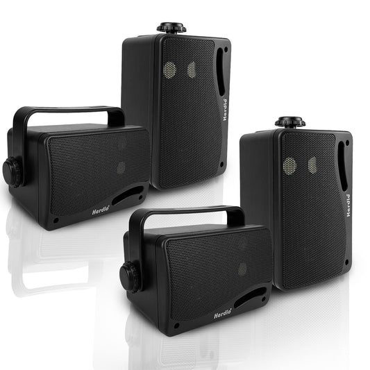 Sistema de Altavoces Herdio Impermeable de 3.5 Pulgadas con Graves Potentes para Exteriores e Interiores