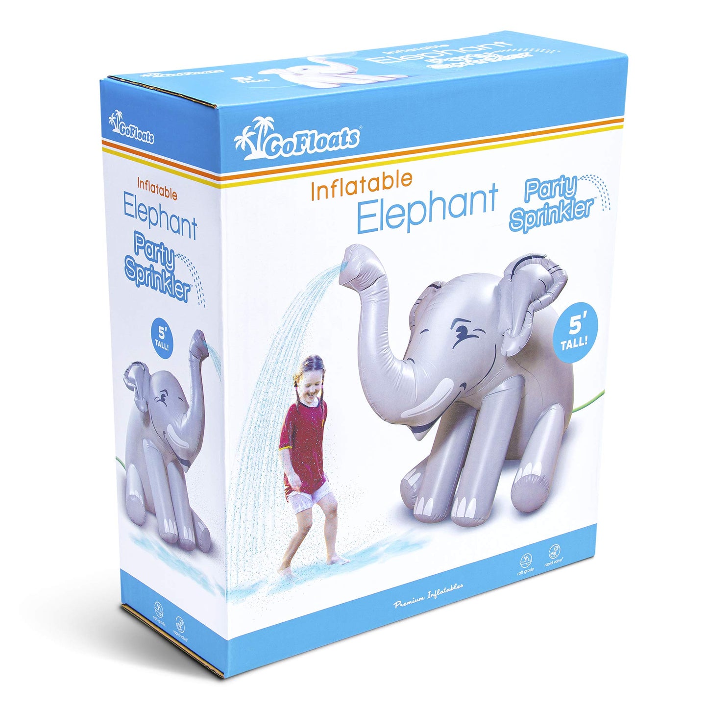 GoFloats - Rociador Inflable Gigante para Fiesta de Elefante, 5 pies de Alto, para Niños