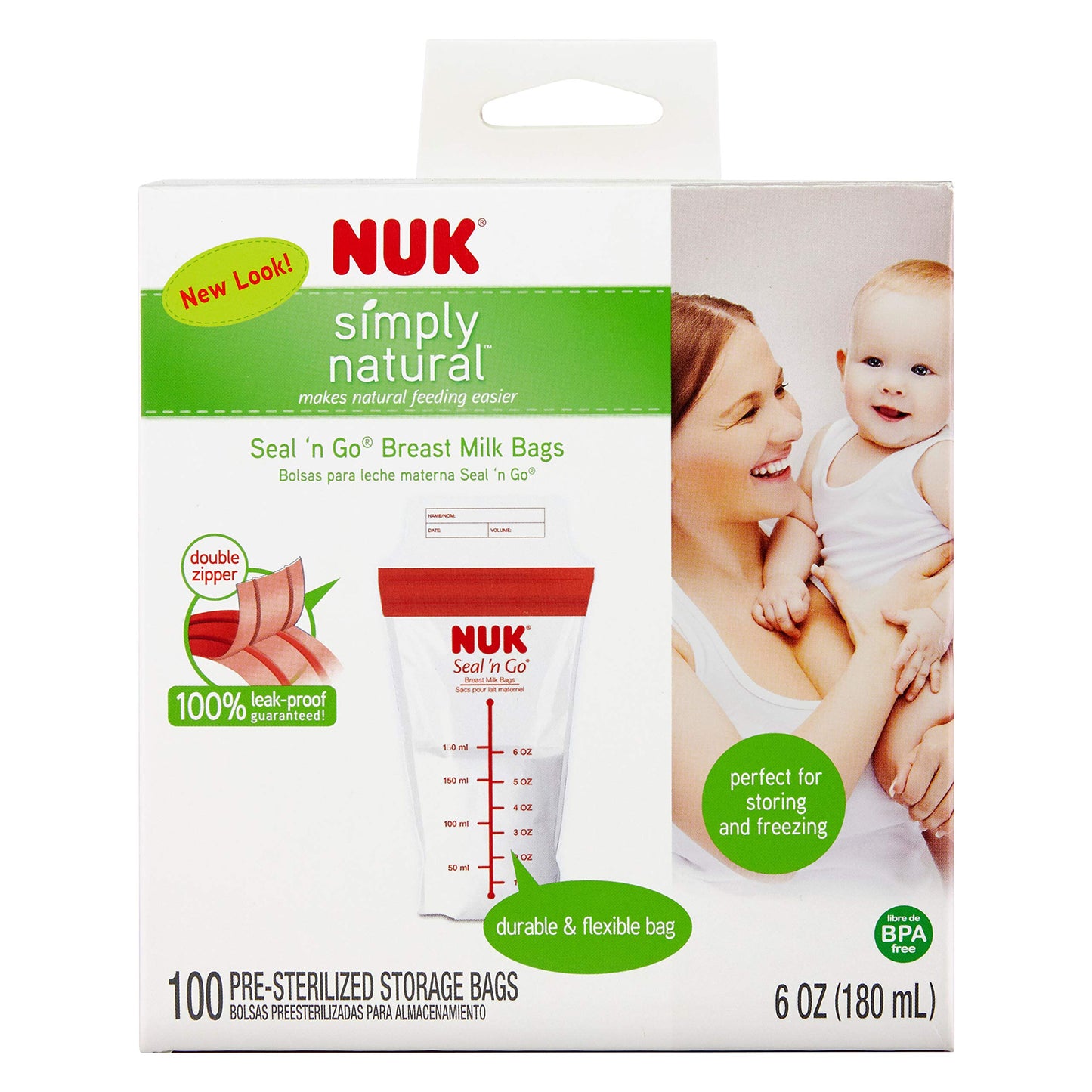 Bolsas de Leche Materna NUK Simply Natural Seal n' Go