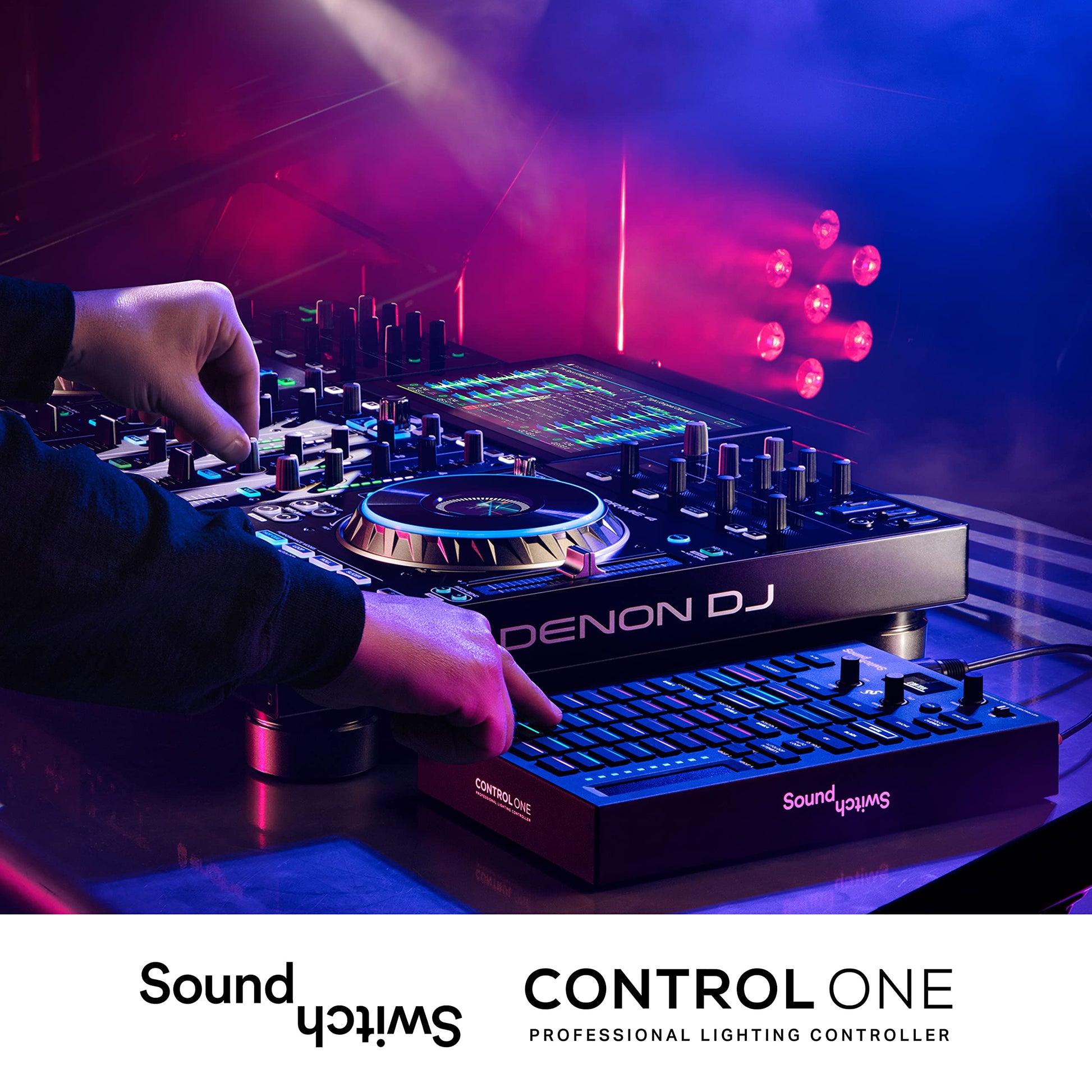 Controlador de Iluminación DMX SoundSwitch Control One Negro con Software y Soporte para Phillips Hue