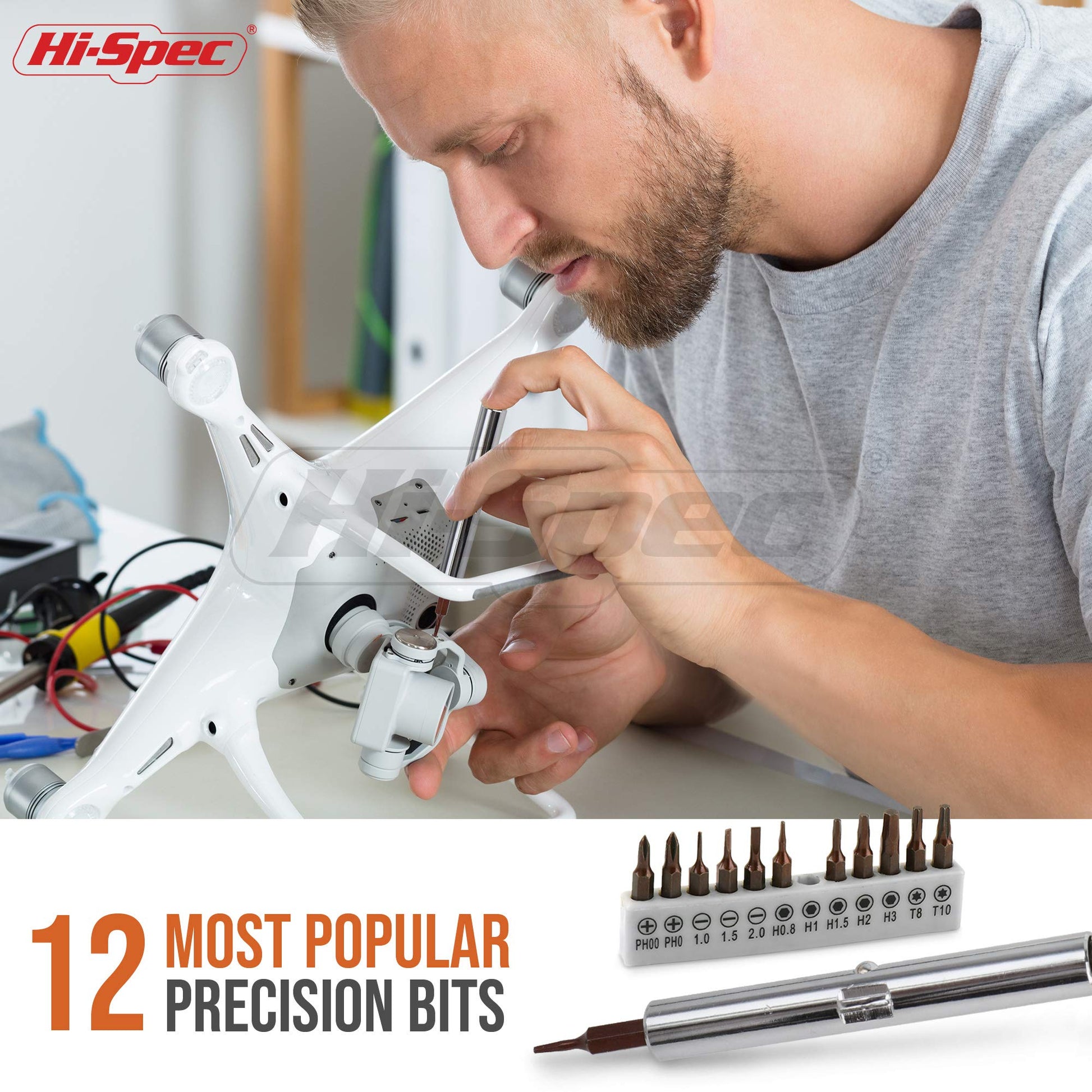 Hi-Spec Set de Herramientas Completa 42 Piezas. Caja de Herramientas Manuales para el Hogar y la Oficina. Herramientas ideales para Reparacion, Bricolaje,y Mantenimiento. Incluye Maletin de Transporte