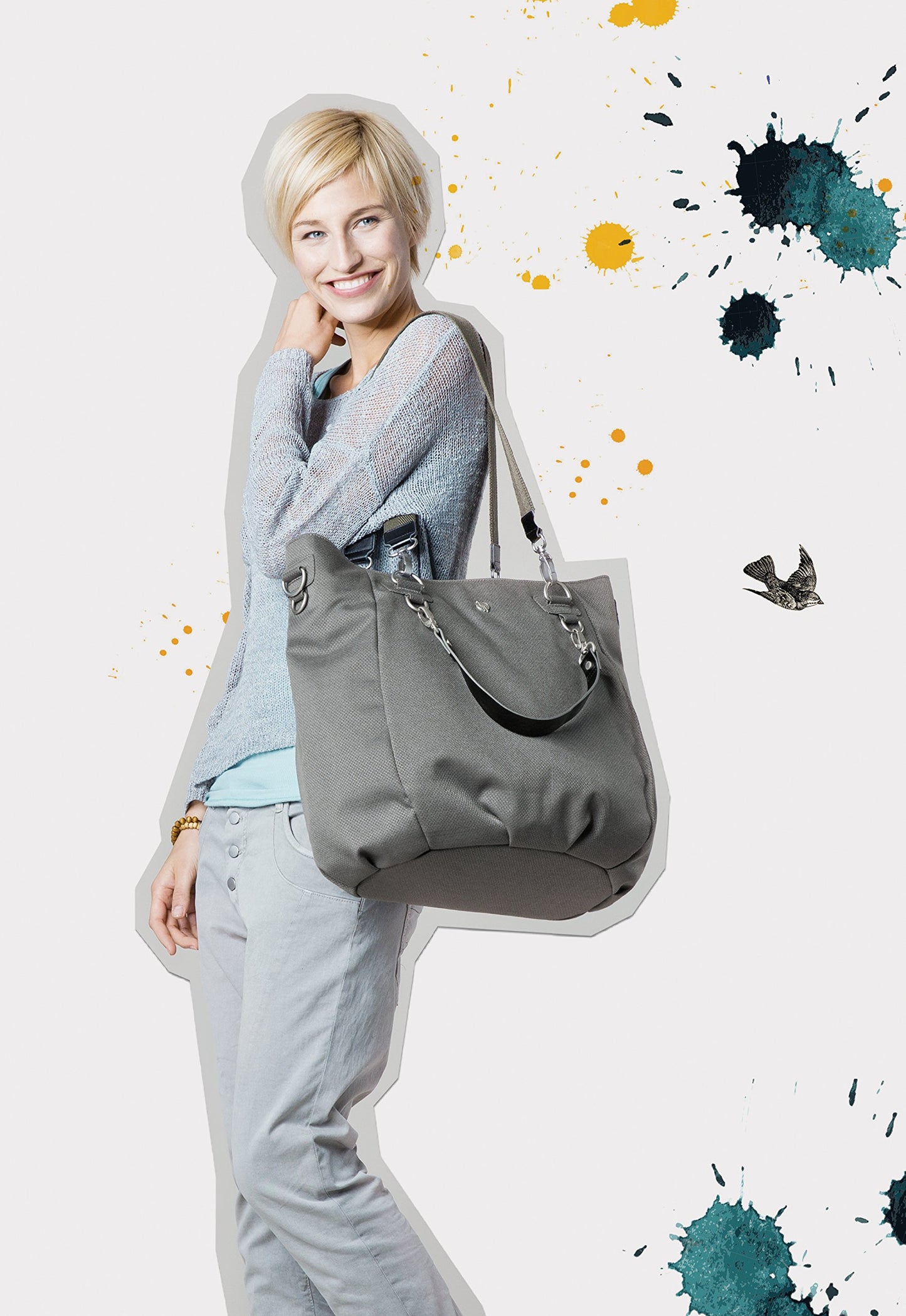 Lassig Lassig Green Label Mix 'n Match - Bolso para pañales, color gris