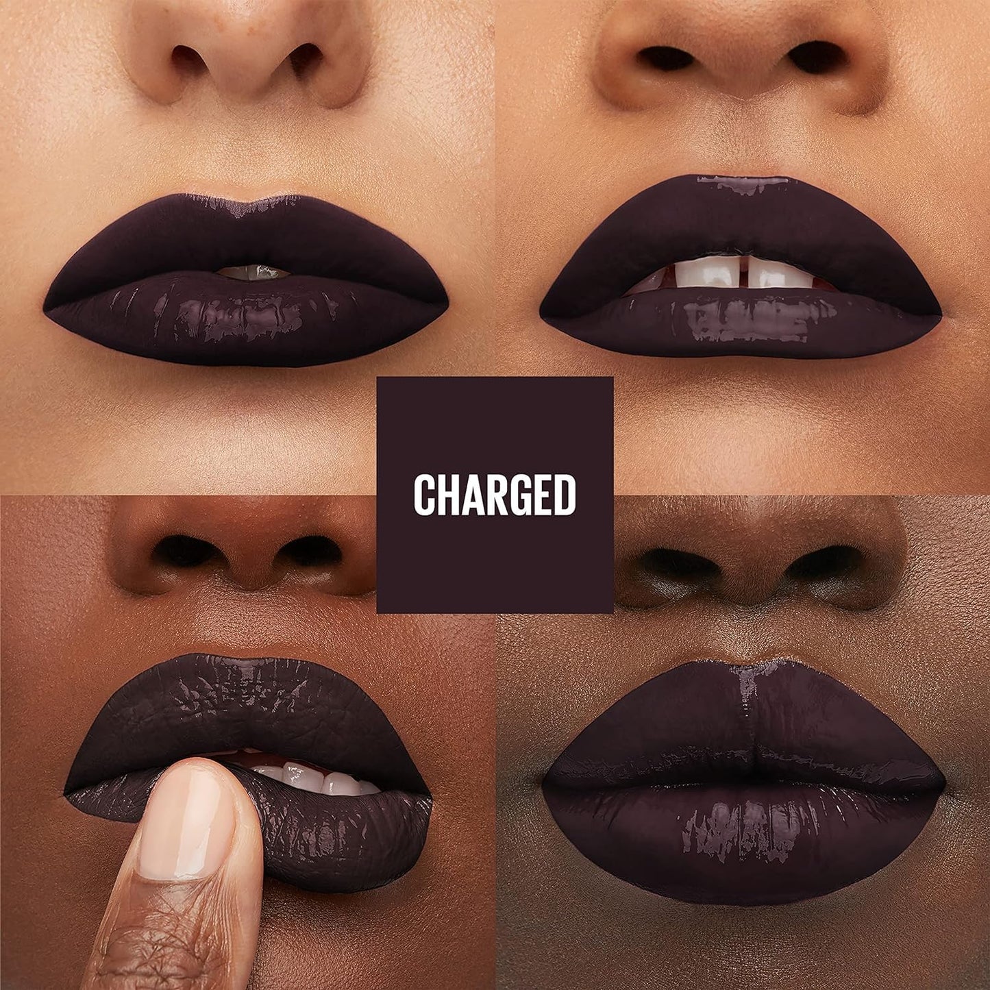 Maybelline Labial líquido brillante de larga duración, Superstay Vinyl Ink Nudes tono Charged 140, 4.2ml