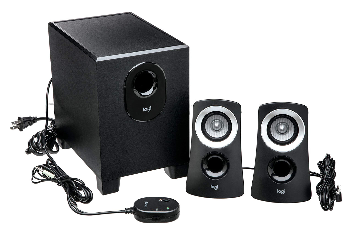 Logitech Z313 - Set de Bocinas (Universal, De 2 vías, Corriente alterna, Alámbrico, 81 x 89 x 146 mm, 220 x 150 x 228 mm)
