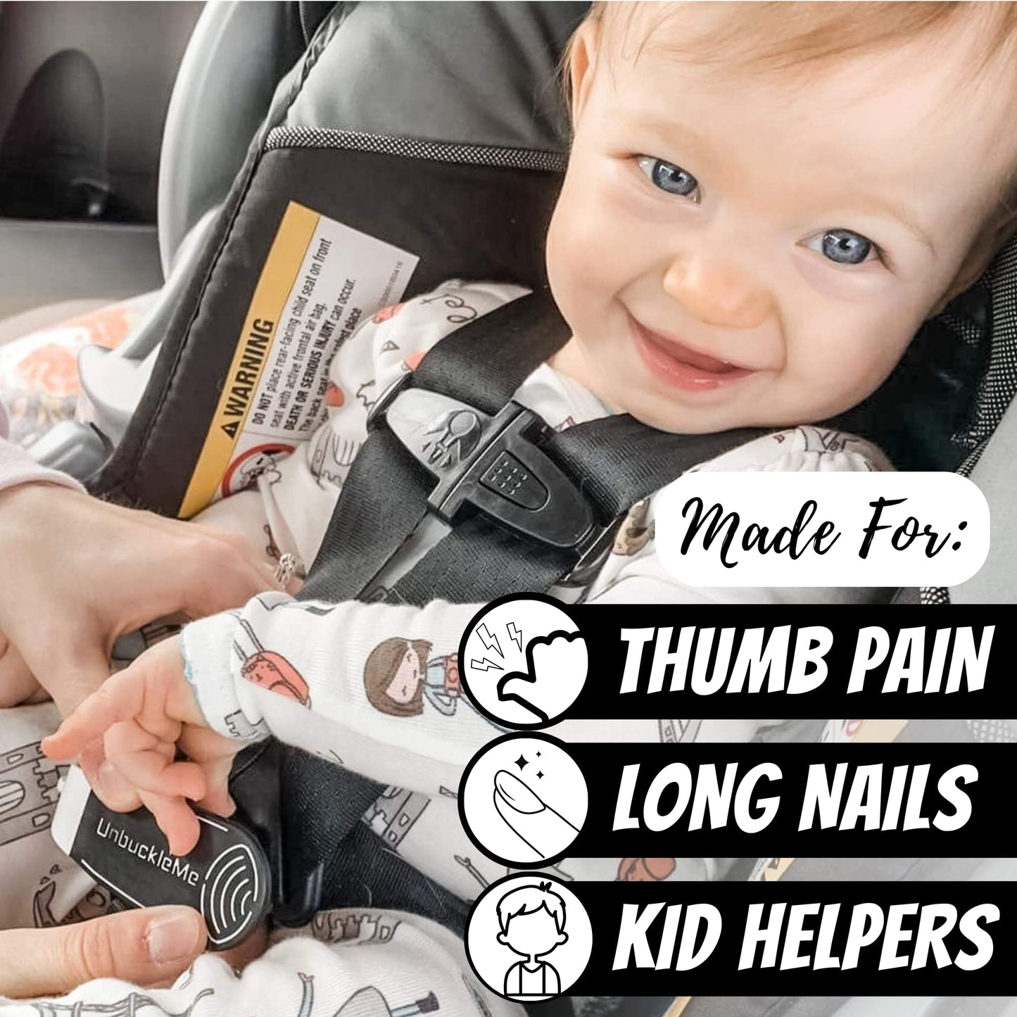 UnbuckleMe Car Seat Buckle Release Tool - As Seen On Shark Tank - Makes It Easy to Unbuckle A Child's Car Seat - Easy Tool for Parents, Grandparents & Older Children (1 Pack, Red)