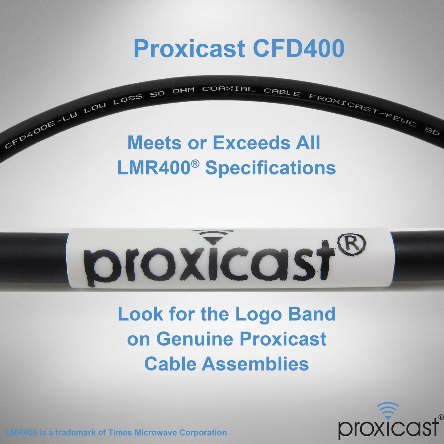 Proxicast Cable coaxial de baja pérdida serie 400 premium de 25 pies N macho a N macho (50 ohmios) para 4G LTE, módems/enrutadores 5G, Ham, ADS-B, GPS, radio RF a antena o uso de supresor