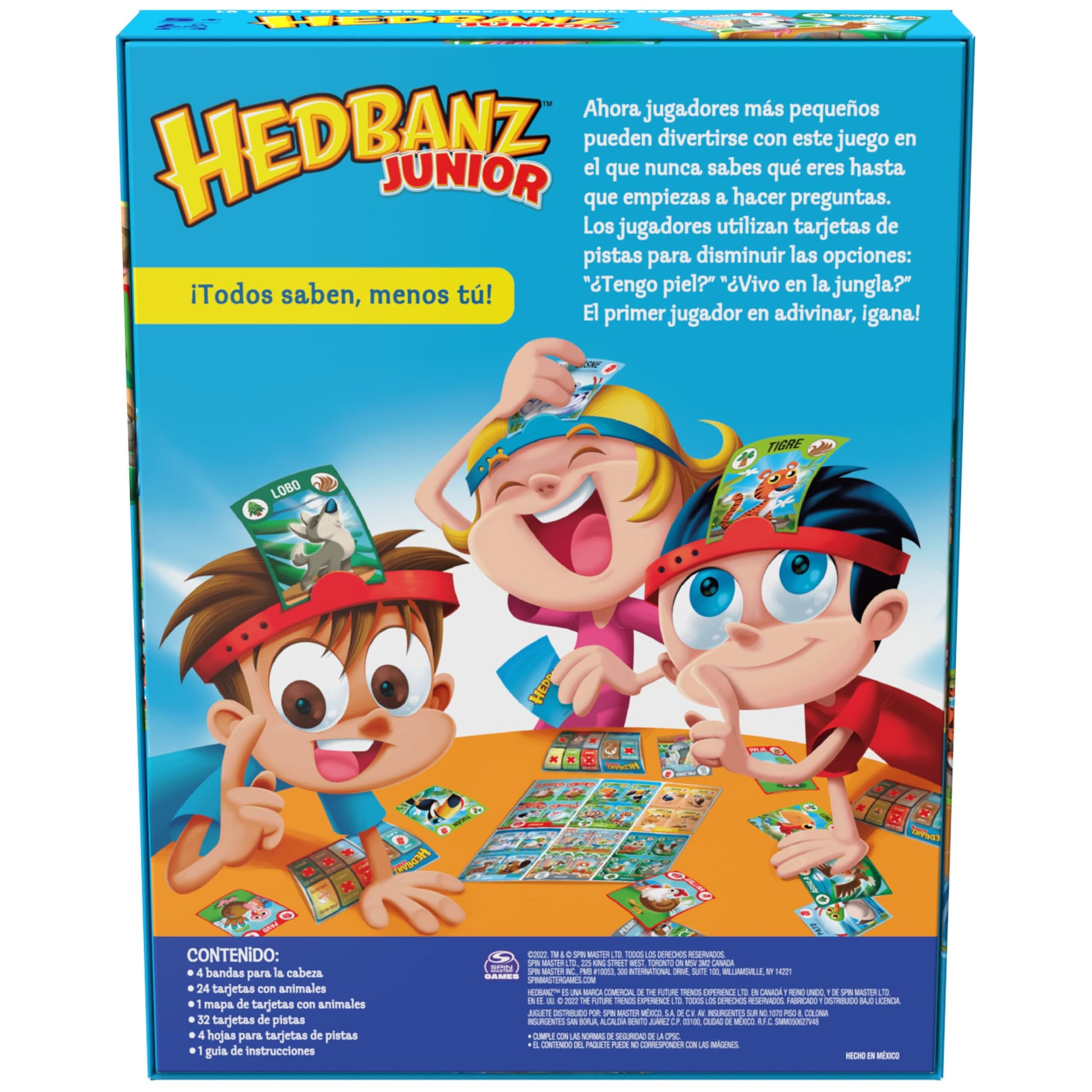 Games Spin Master, Juego de Mesa Hedbanz Junior para niños pequeños