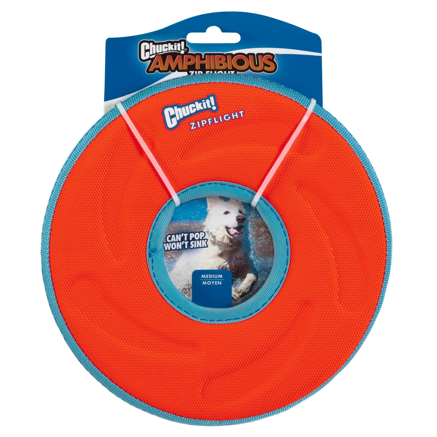 Chuckit! Zipflight Flyer - Frisbee para Perro y Juguete para Perro Que Flota; Suave con los Dientes y Las encías del Perro; Mediano