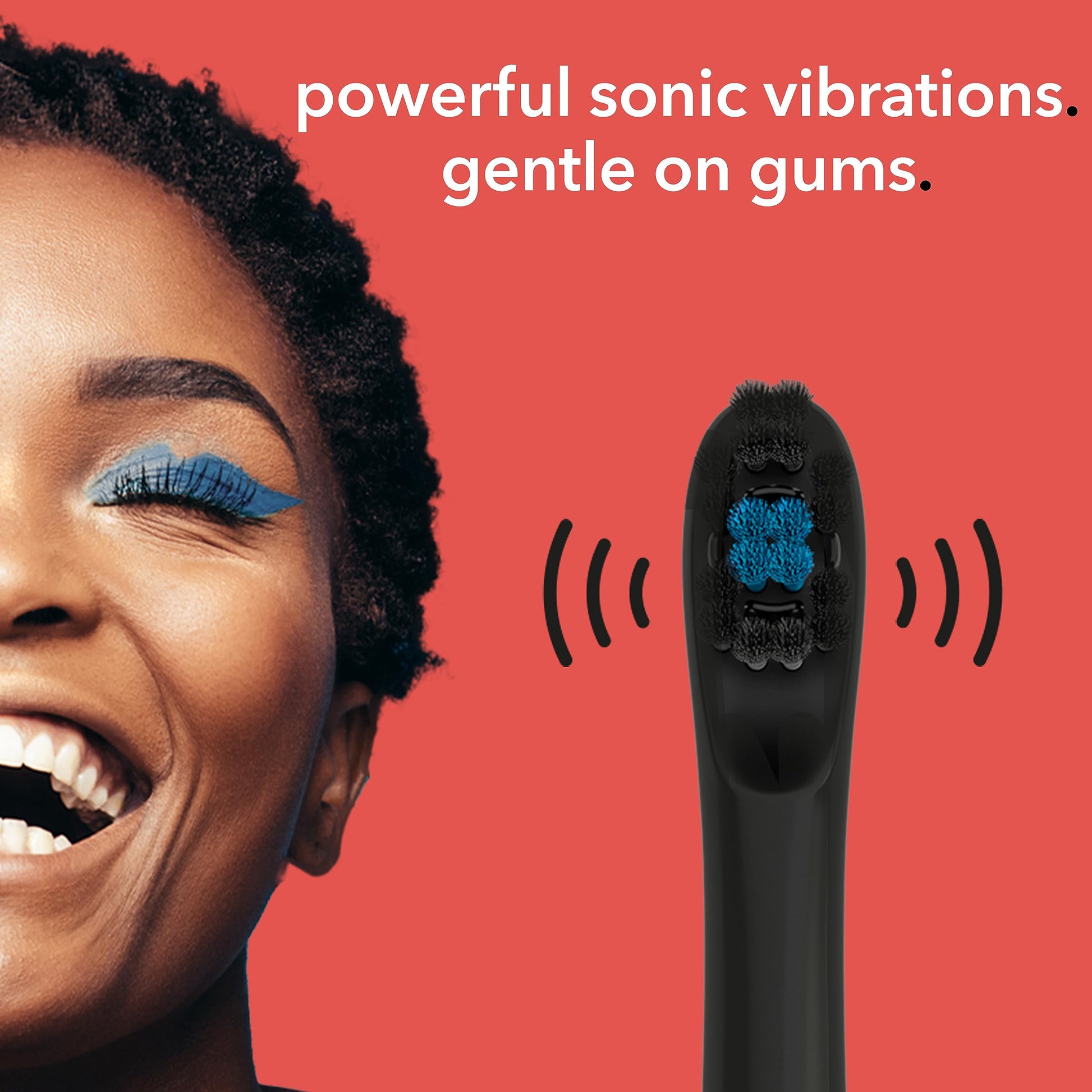 hum by Colgate Smart - Kit de cepillo para polvo de dientes eléctrico recargable, negro, unisex, para adultos