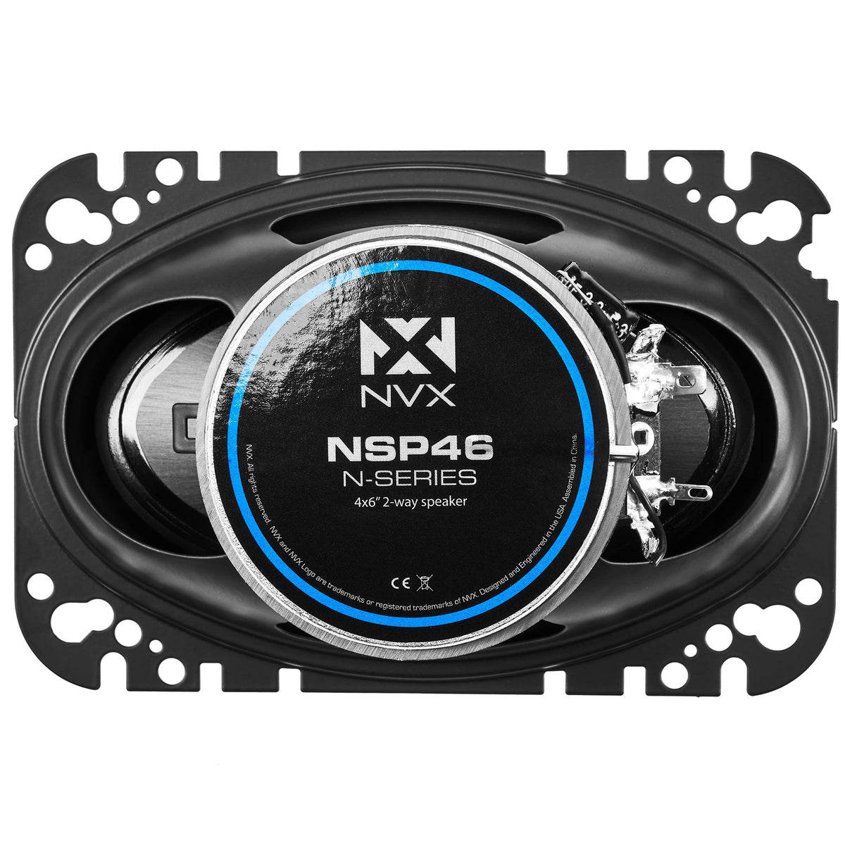 Altavoces Coaxiales NVX 4 x 6 Pulgadas con Tweeters de Cúpula de Seda