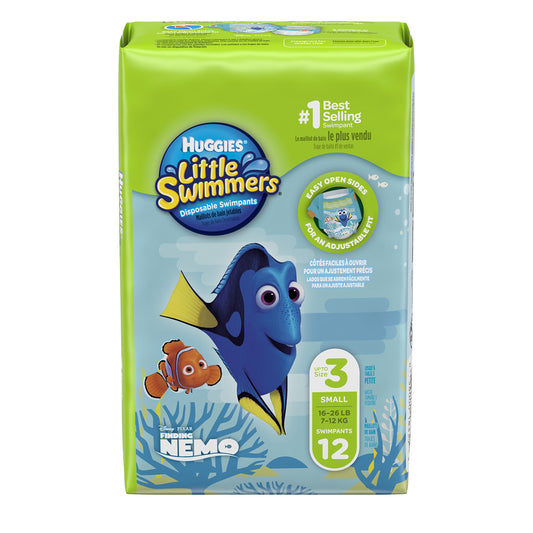 Pañales de Natación Descartables HUGGIES Little Swimmers Talla 3 Pequeños 12 Unidades