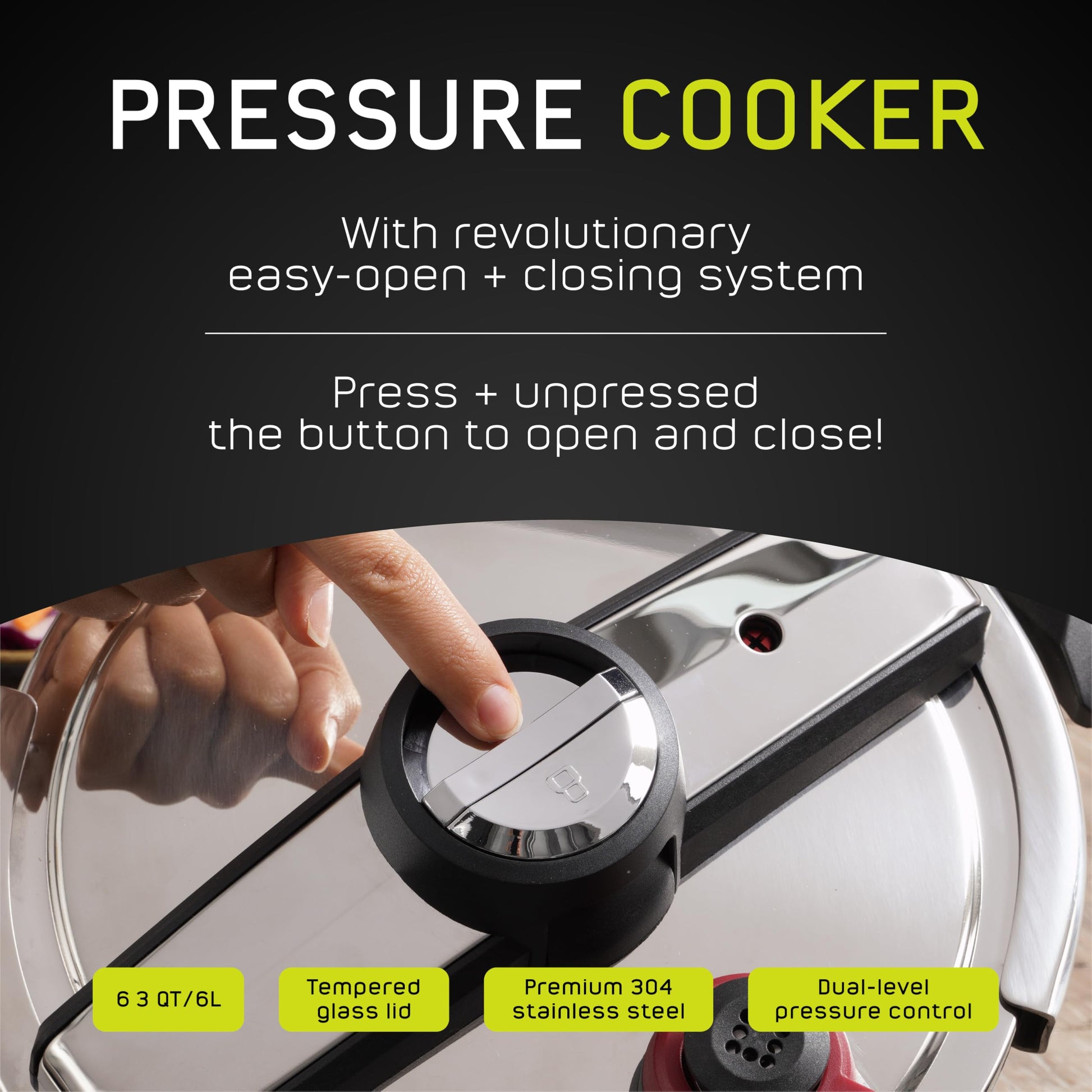 Olla de Presión Universal Silver Express Acero Inoxidable Apertura Fácil y Seguridad para Cocina Rápida