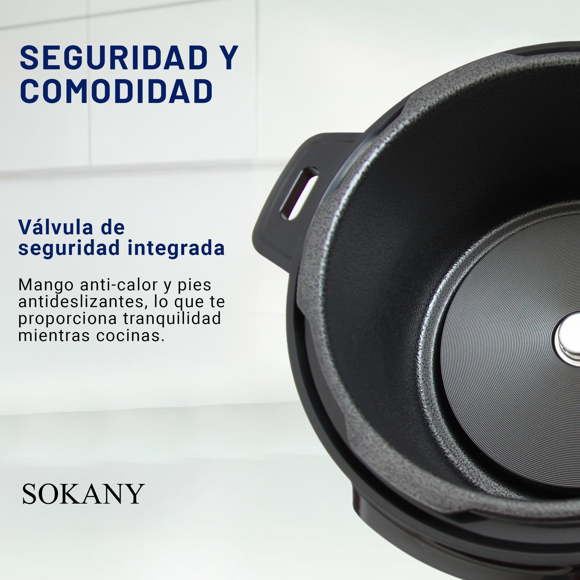 Olla a presión Sokany Rojo 1000w 5L sk-2402