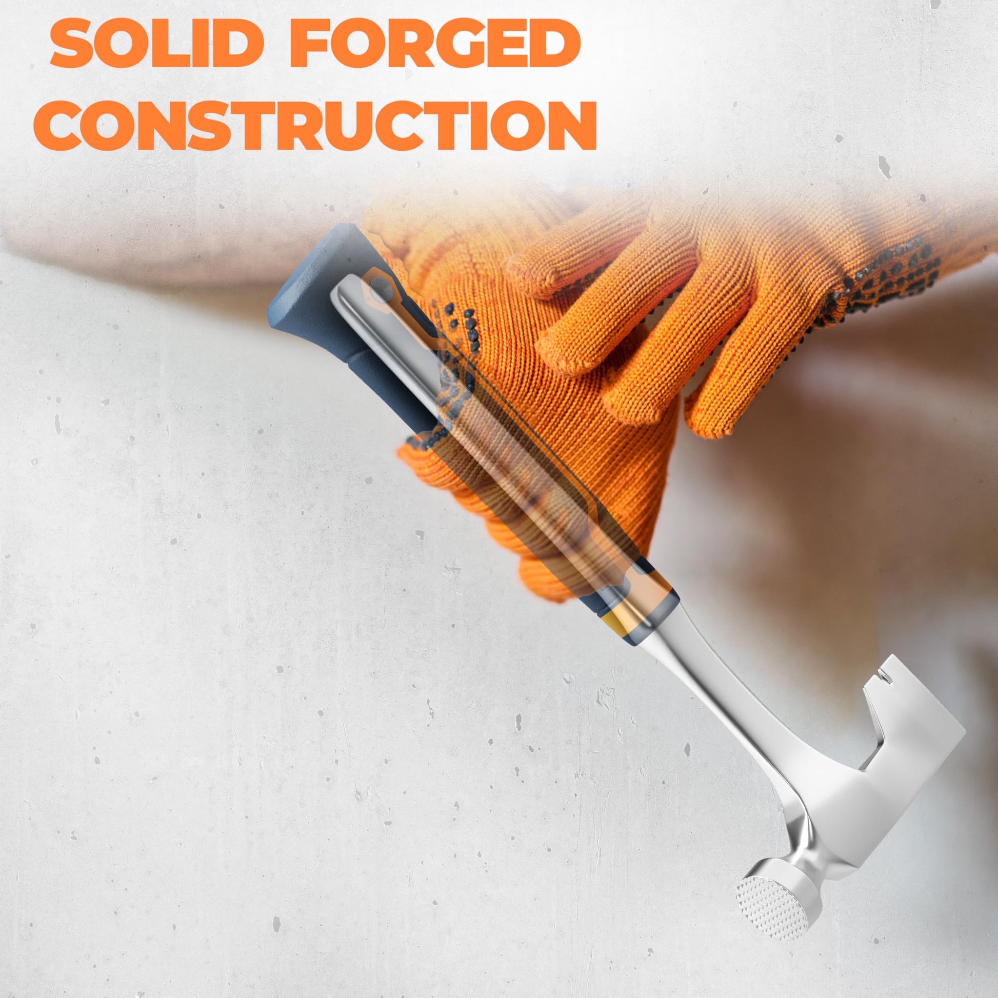 Hacha de Martillo Mutt Tools 14 Onzas Agarre Ergonómico para Paneles de Yeso