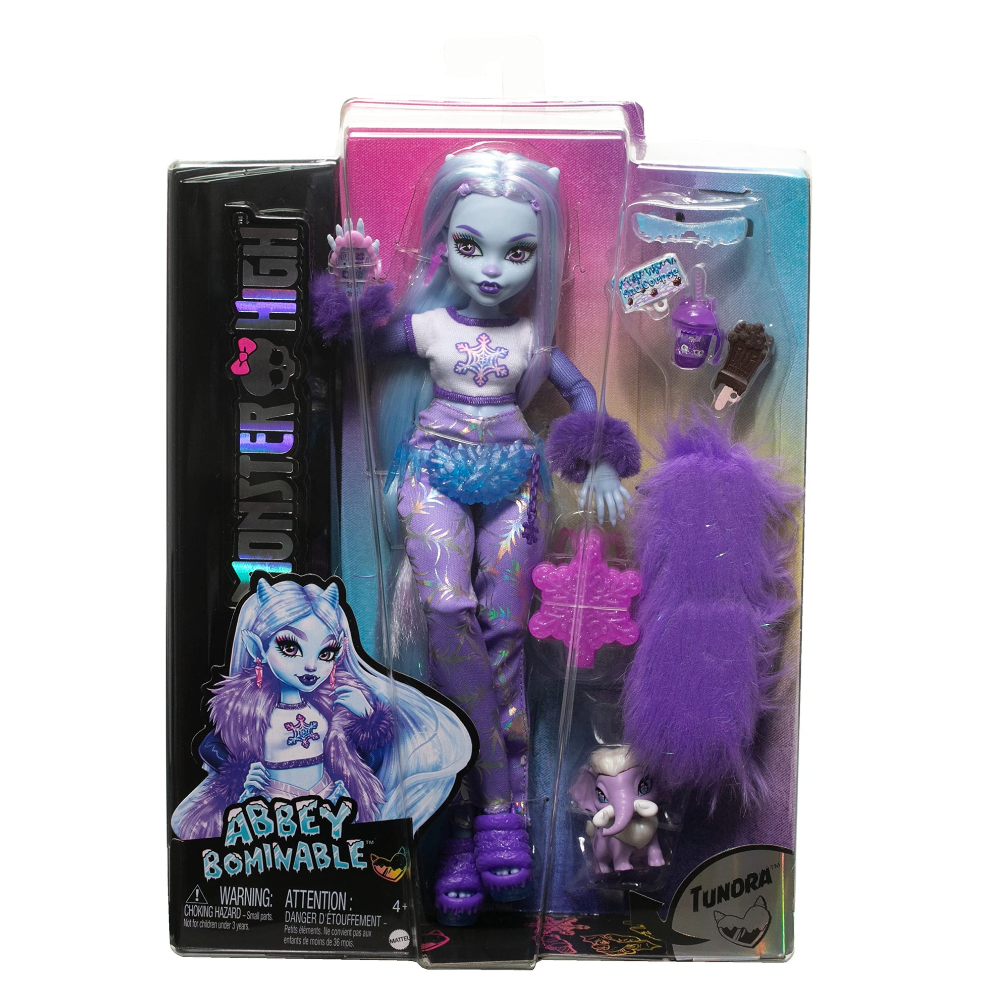 Muñeca Monster High Abominable Yeti con Bufanda Peluda y Mochila de Copos de Nieve