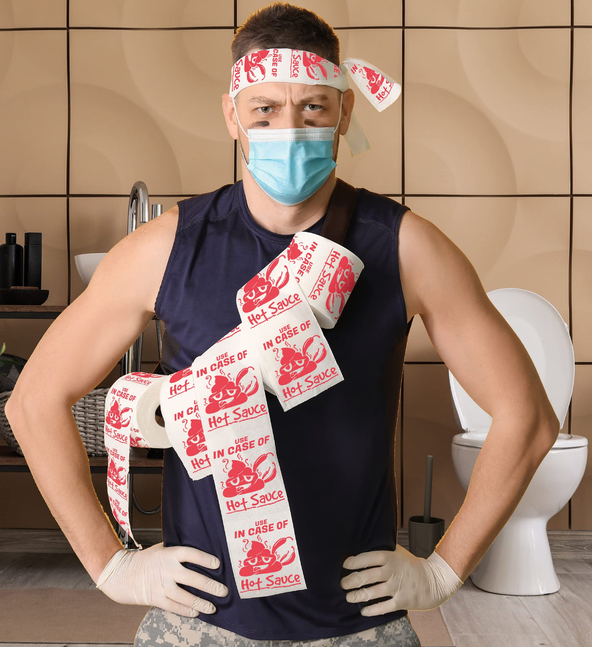Papel Higiénico Impreso Divertido para Decoración de Baño y Regalo Novedoso 500 Hojas