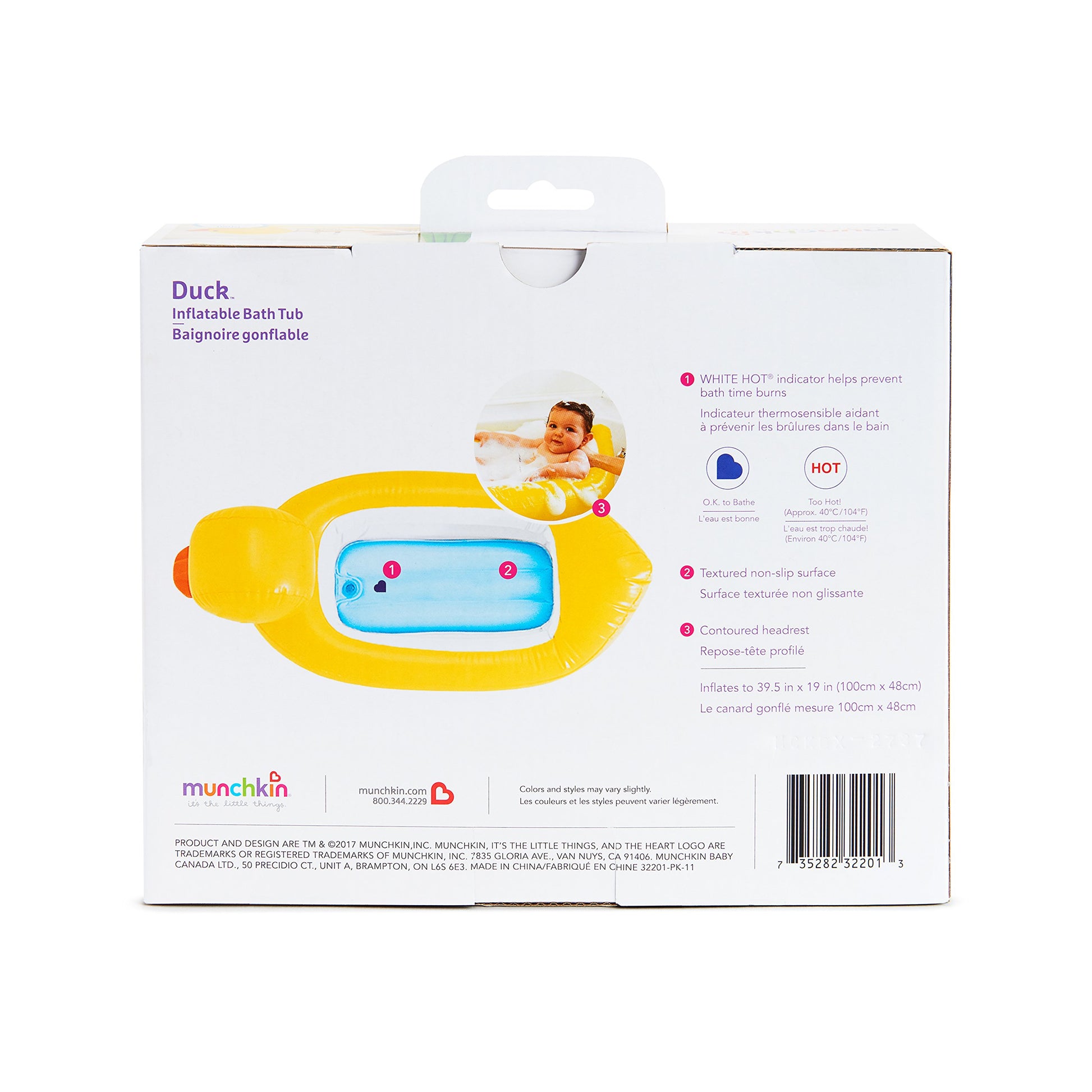 Munchkin - Bañera inflable para patos White Hot