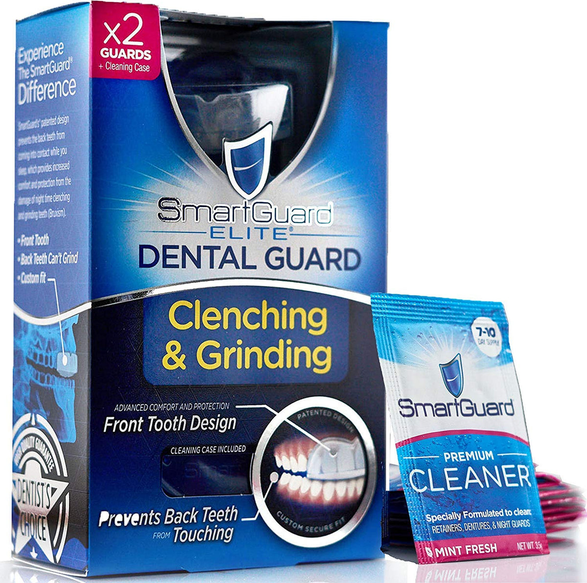 Protector Dental SMARTGUARD ELITE Plus Transparente Antibruxismo Nocturno para Alivio de Bruxismo Diseñado por Dentistas