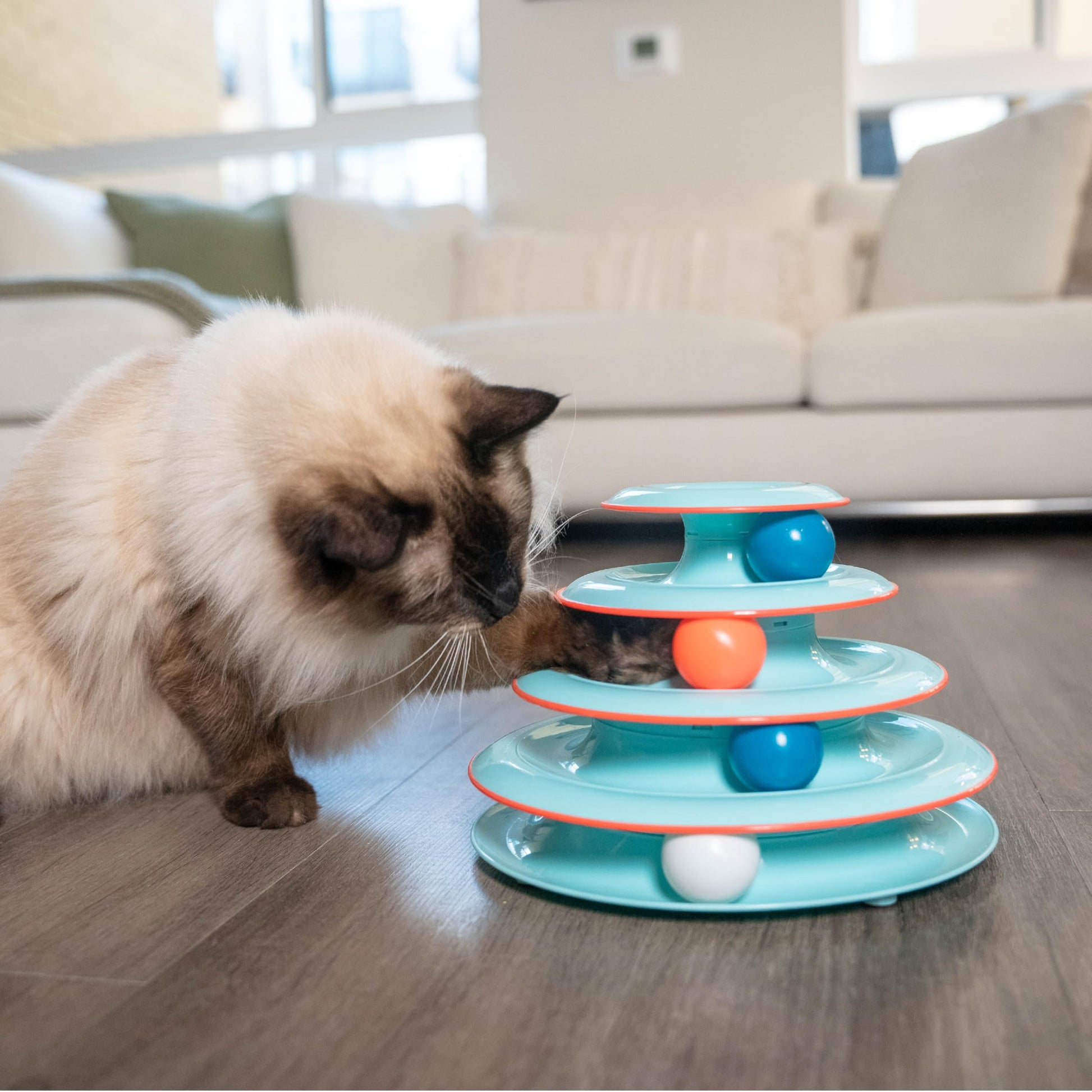 Juguete Interactivo de 4 Niveles Petstages Chase Meowtain para Gatos