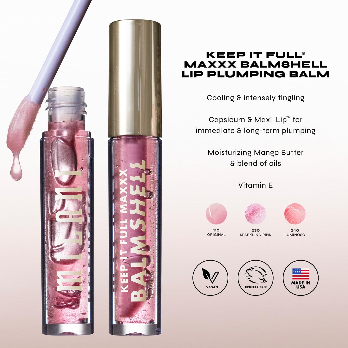 Milani Keep It Full Maxxx Balmshell Lip Plumping Balm - 230 Sparkling Pink