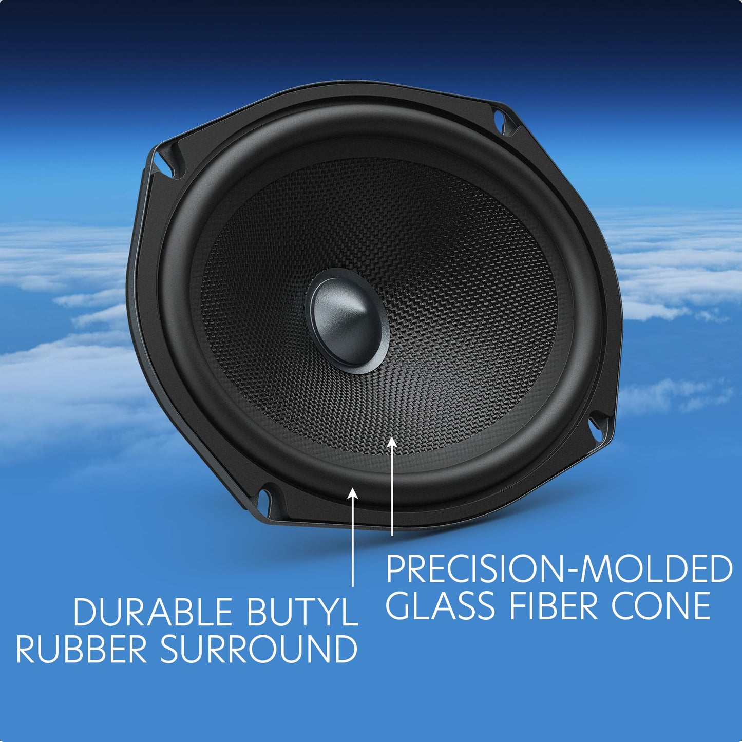 AudioControl Altitude Series 6x9 Component Speaker Set con tweeters de 1"