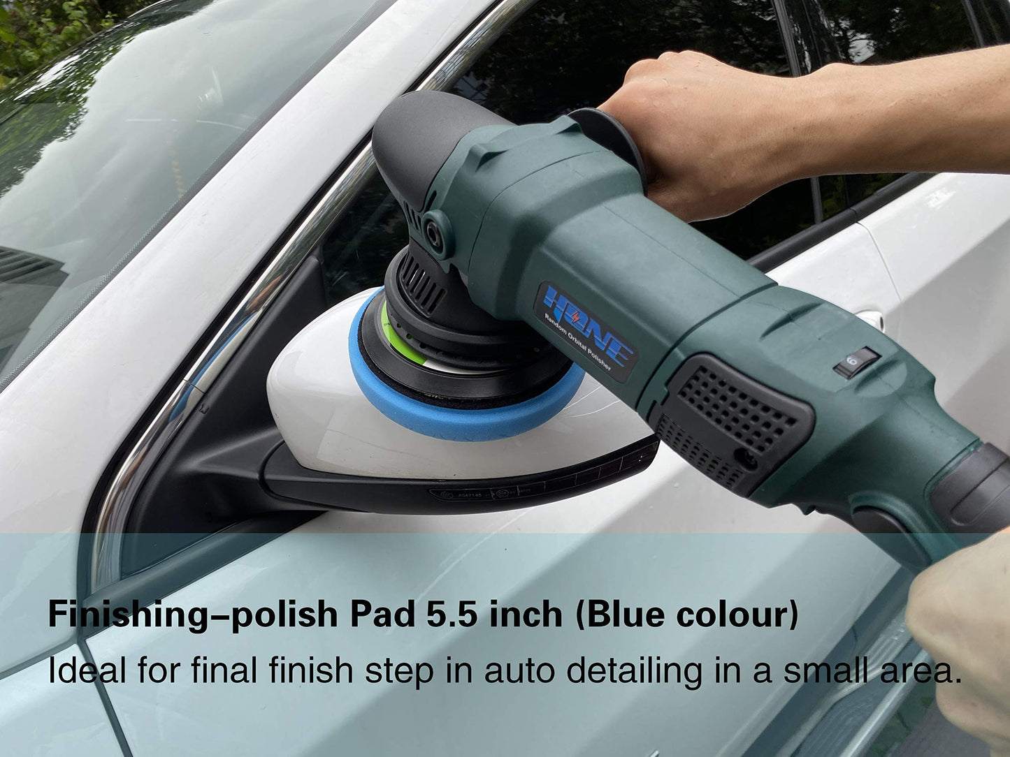 HONE HNPR615B - Pulidora orbital de 15 mm de largo, para detallar automóviles, pulidora de doble acción de 152 y 127 cm, 850 W, con velocidad variable, HNPR615B