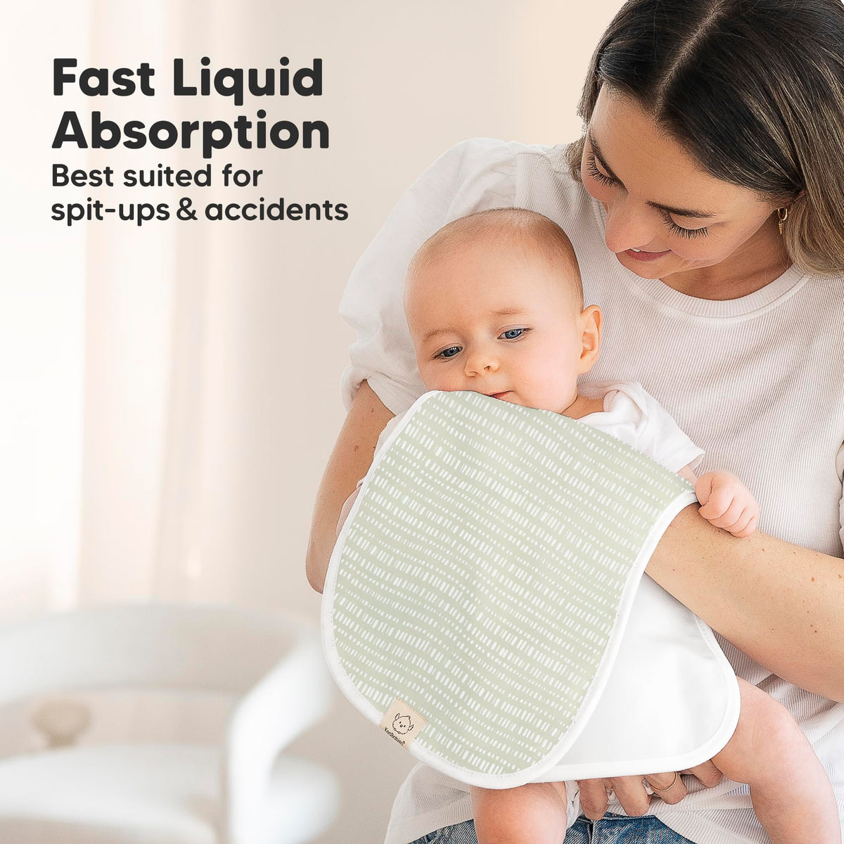 Paños Orgánicos para Eructos para Bebés y Niñas, Paquete de 5 Paños de Algodón Superabsorbentes para Bebés, Suaves y de Felpa para Escupir Recién Nacidos, Toallas de Bebé para Escupir Leche, Unisex