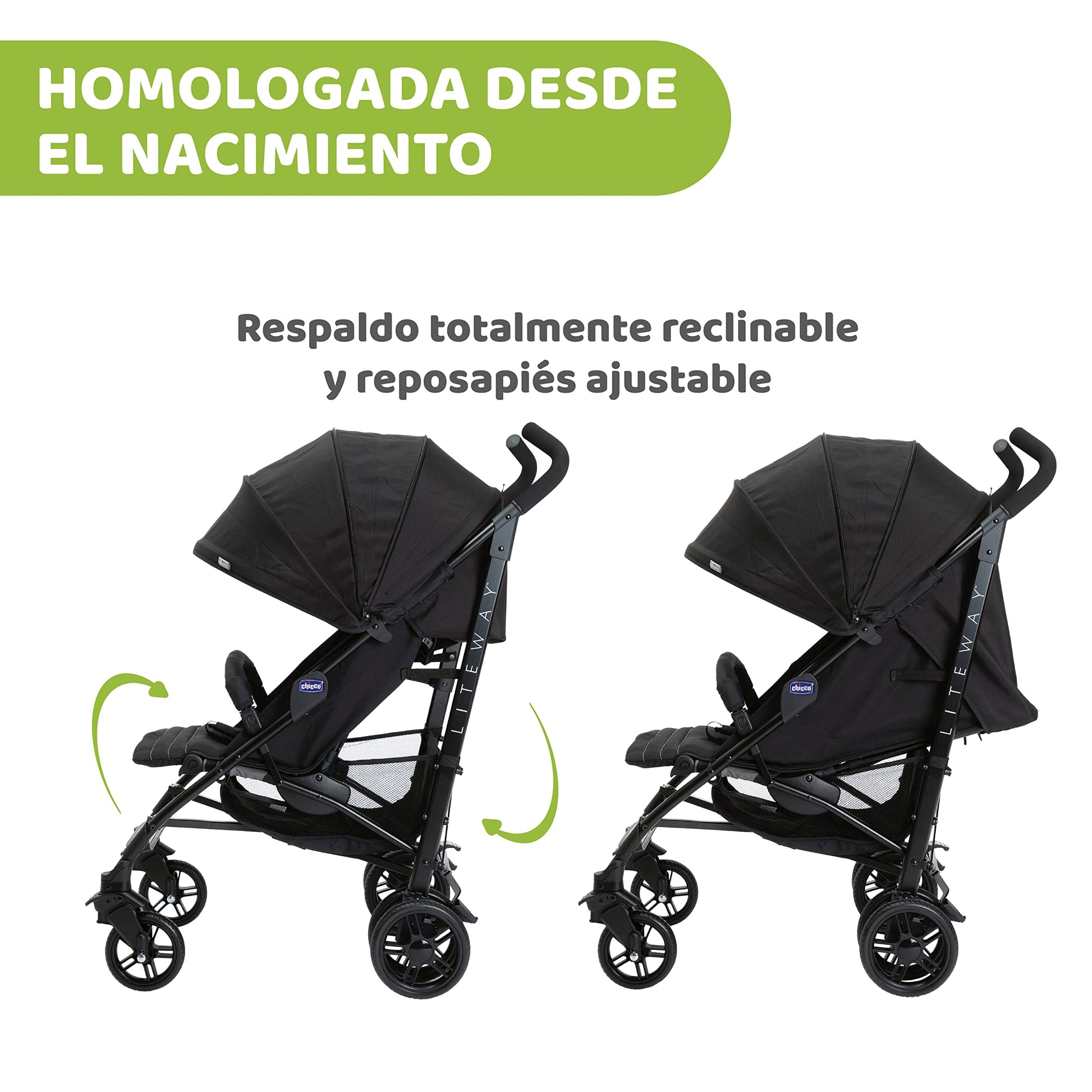 Chicco Carriola ligera LiteWay 4 Negra