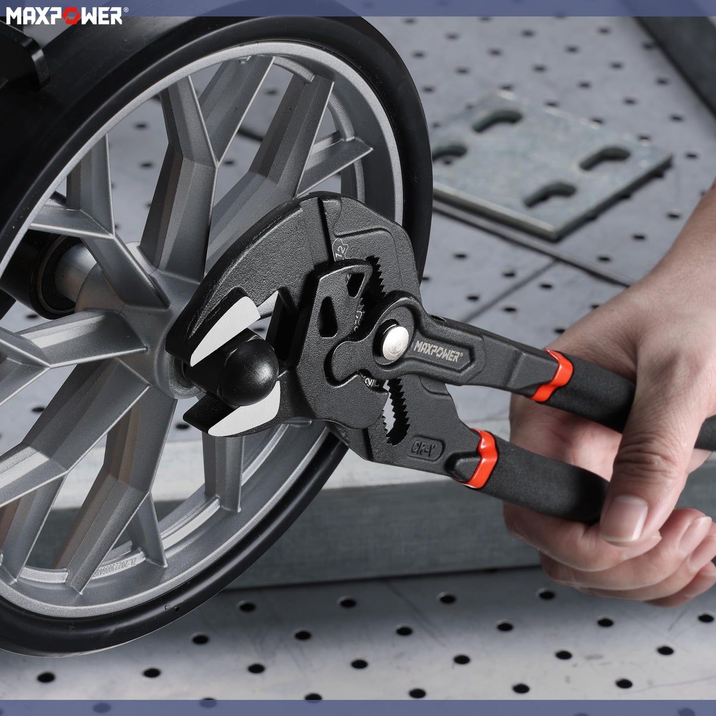 MAXPOWER - Llave de 3 alicates de 7 pulgadas, 10 pulgadas, 12 pulgadas