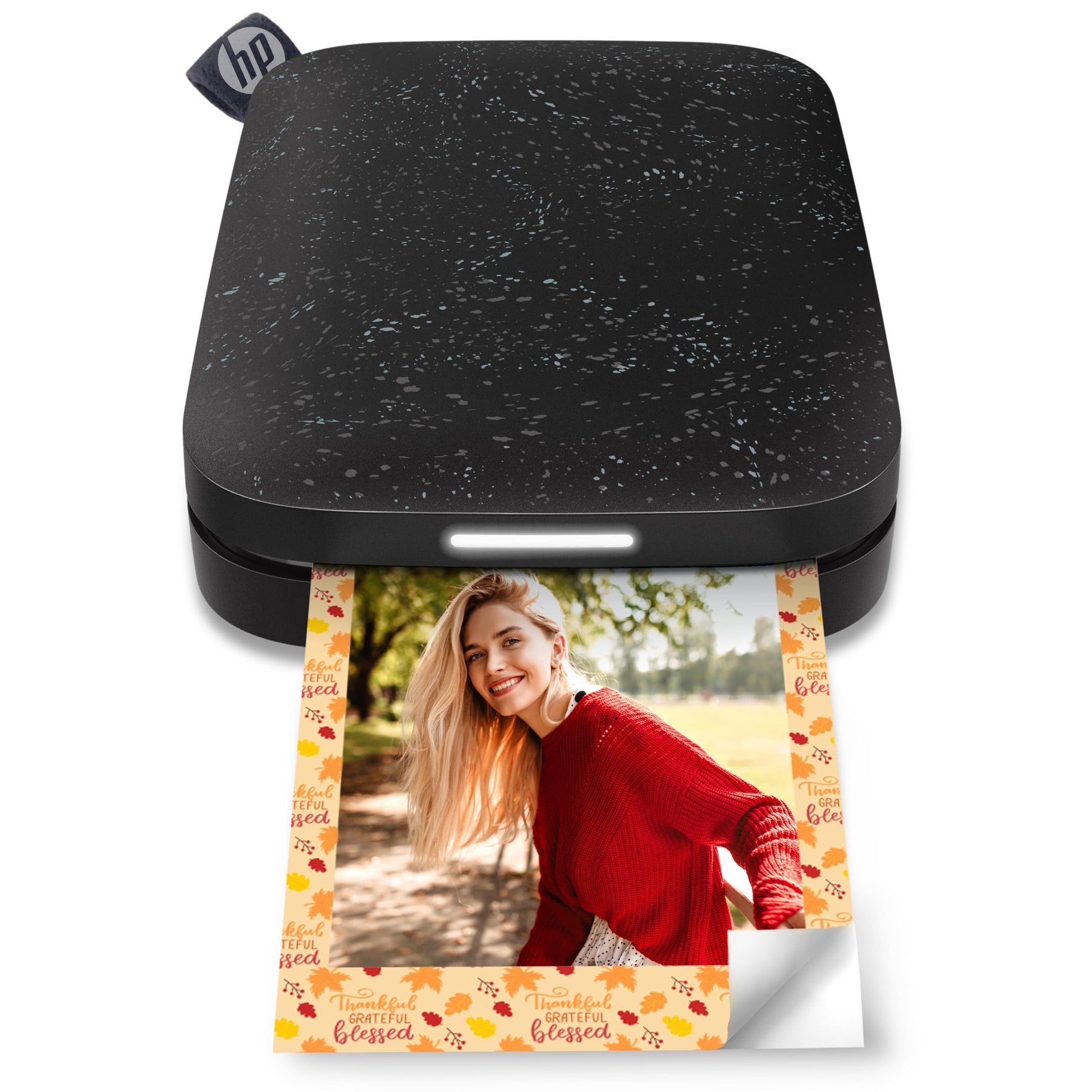 HP Sprocket Portable Photo Printer (2nd Edition) – Instantly print 2x3" sticky-backed photos from your phone – Noir 1AS86A