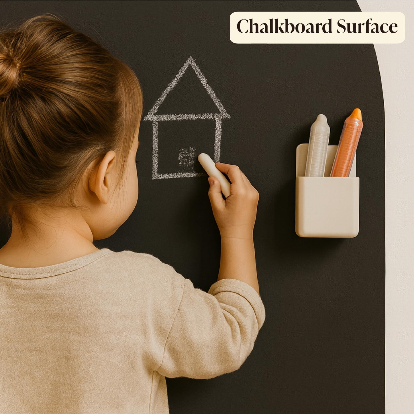 Orelle MagicWall | Calcomanía de arco magnético para pared – Reposicionable y amigable para inquilinos | Adhesivo de pared magnético tipo despegar y pegar, pizarrón | Esenciales para sala de juegos |